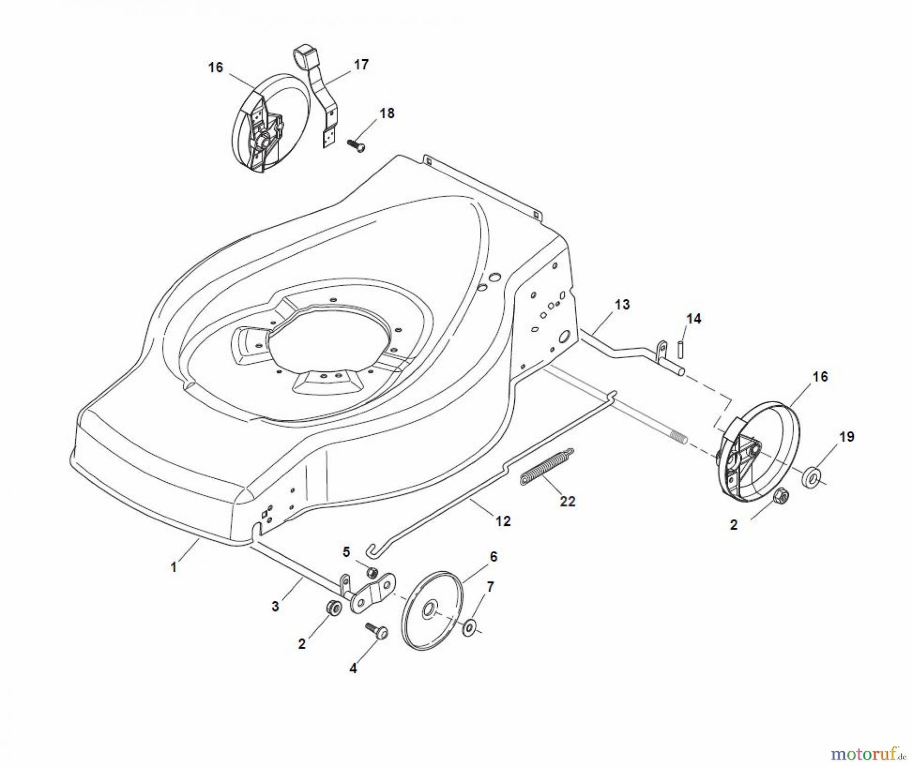 Global Garden Products GGP Rasenmäher Baujahr 2017 Benzin Mit Antrieb 2017 ESL 464 TR Deck And Height Adjusting
