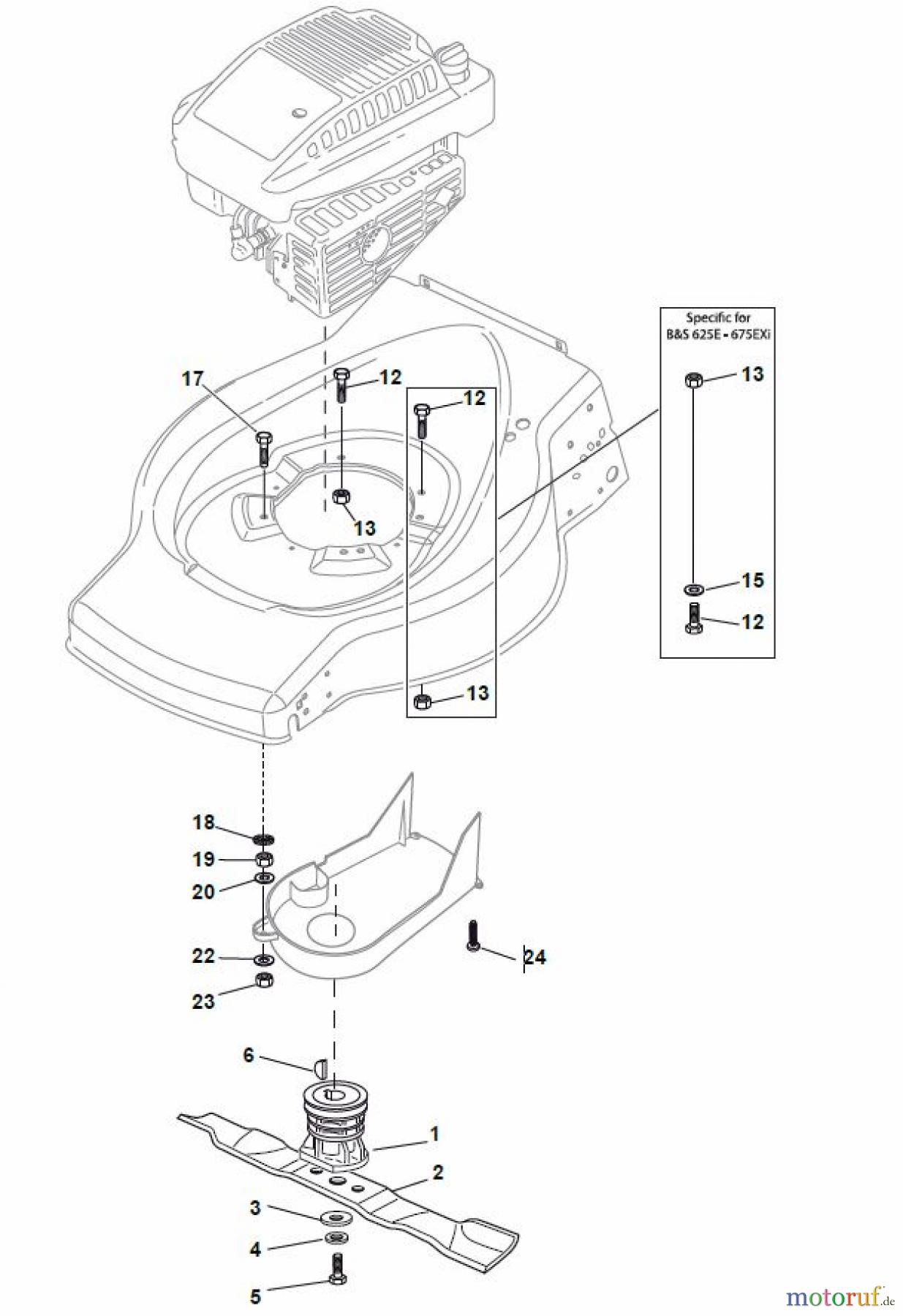 Global Garden Products GGP Rasenmäher Baujahr 2017 Benzin Mit Antrieb 2017 ESL 464 TR Blade and Hub
