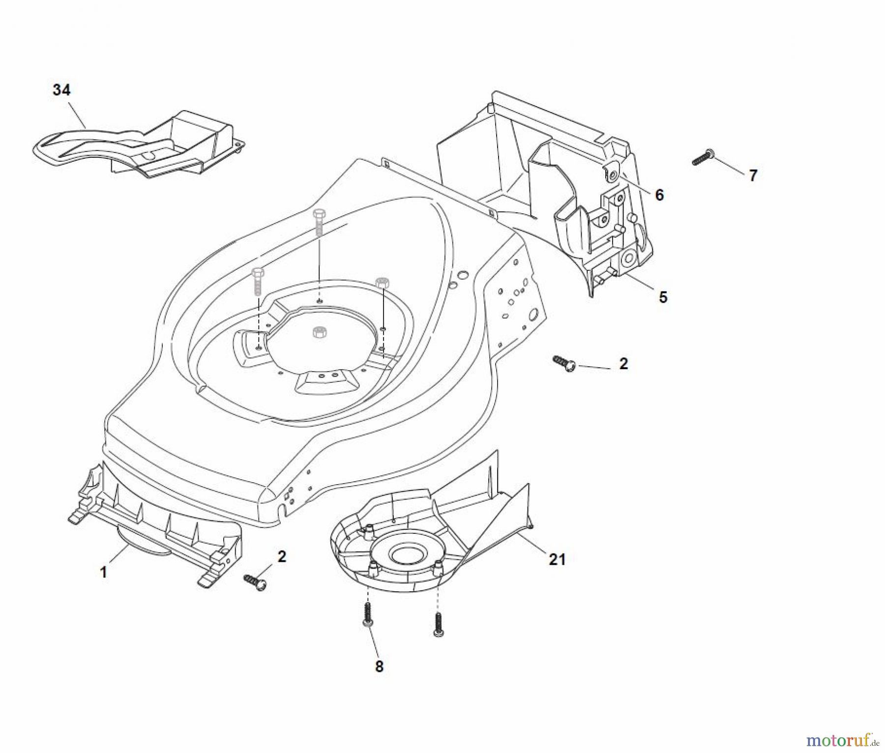  Global Garden Products GGP Rasenmäher Baujahr 2017 Benzin Mit Antrieb 2017 ESL 534 TR Front Conveyor Assy