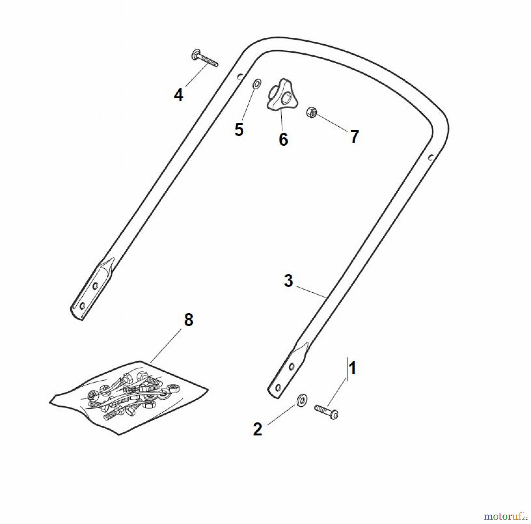  Global Garden Products GGP Rasenmäher Baujahr 2017 Benzin Mit Antrieb 2017 ESL 534 TR Handle, Lower Part