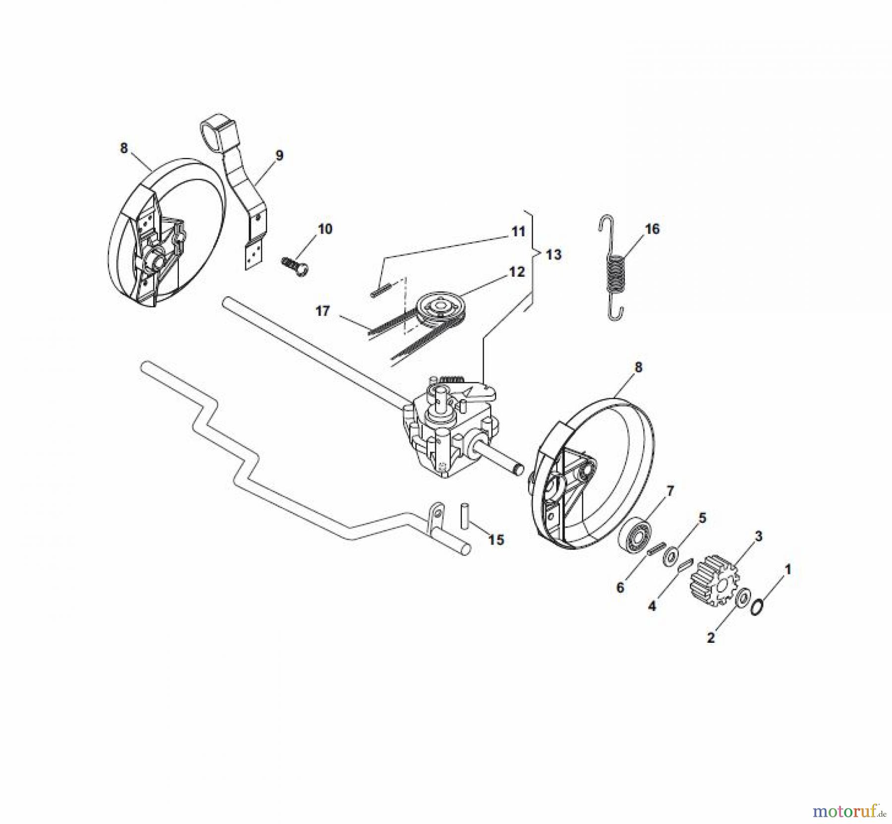  Global Garden Products GGP Rasenmäher Baujahr 2017 Benzin Mit Antrieb 2017 ESL 534 TR Transmission