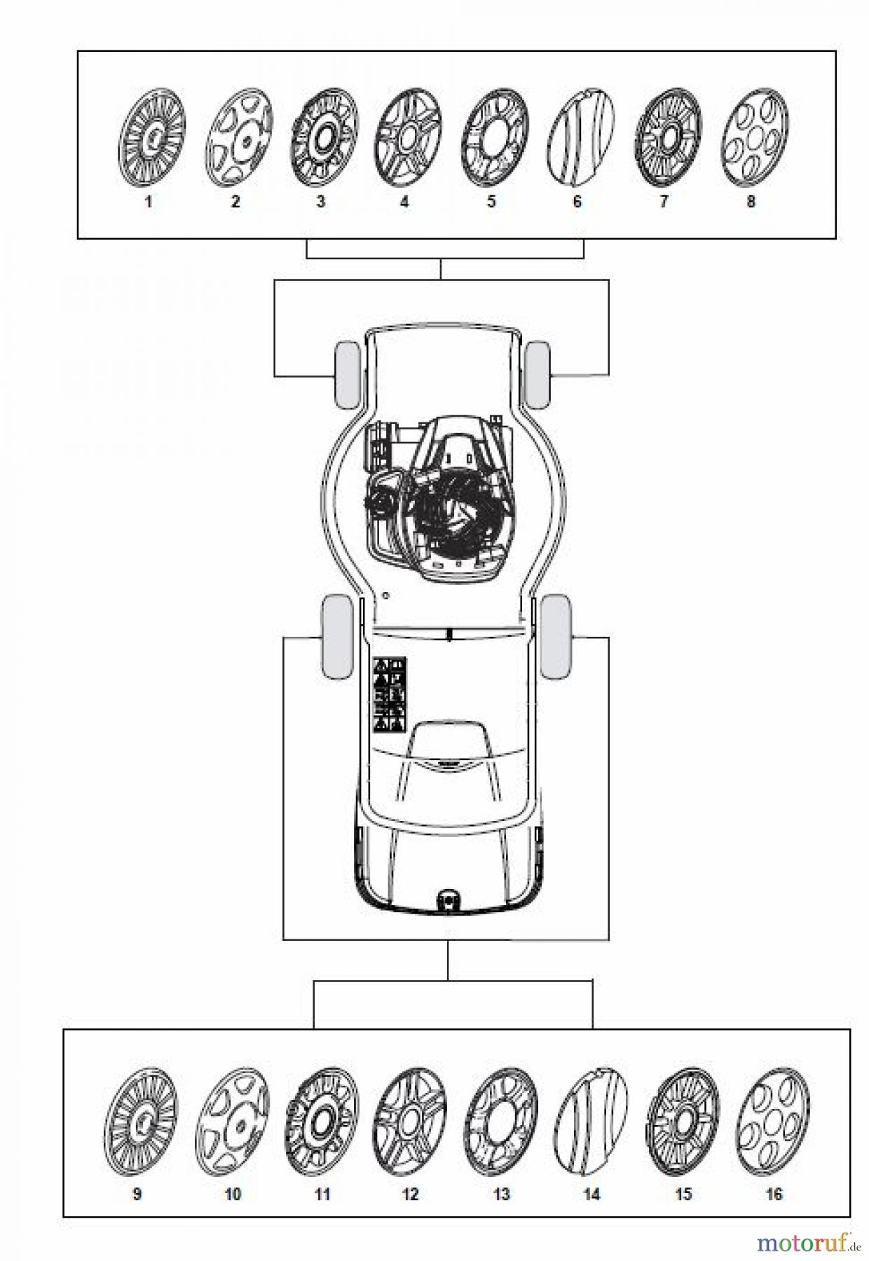 Global Garden Products GGP Rasenmäher Baujahr 2017 Benzin Mit Antrieb 2017 ESL 534 TR Hub Cap
