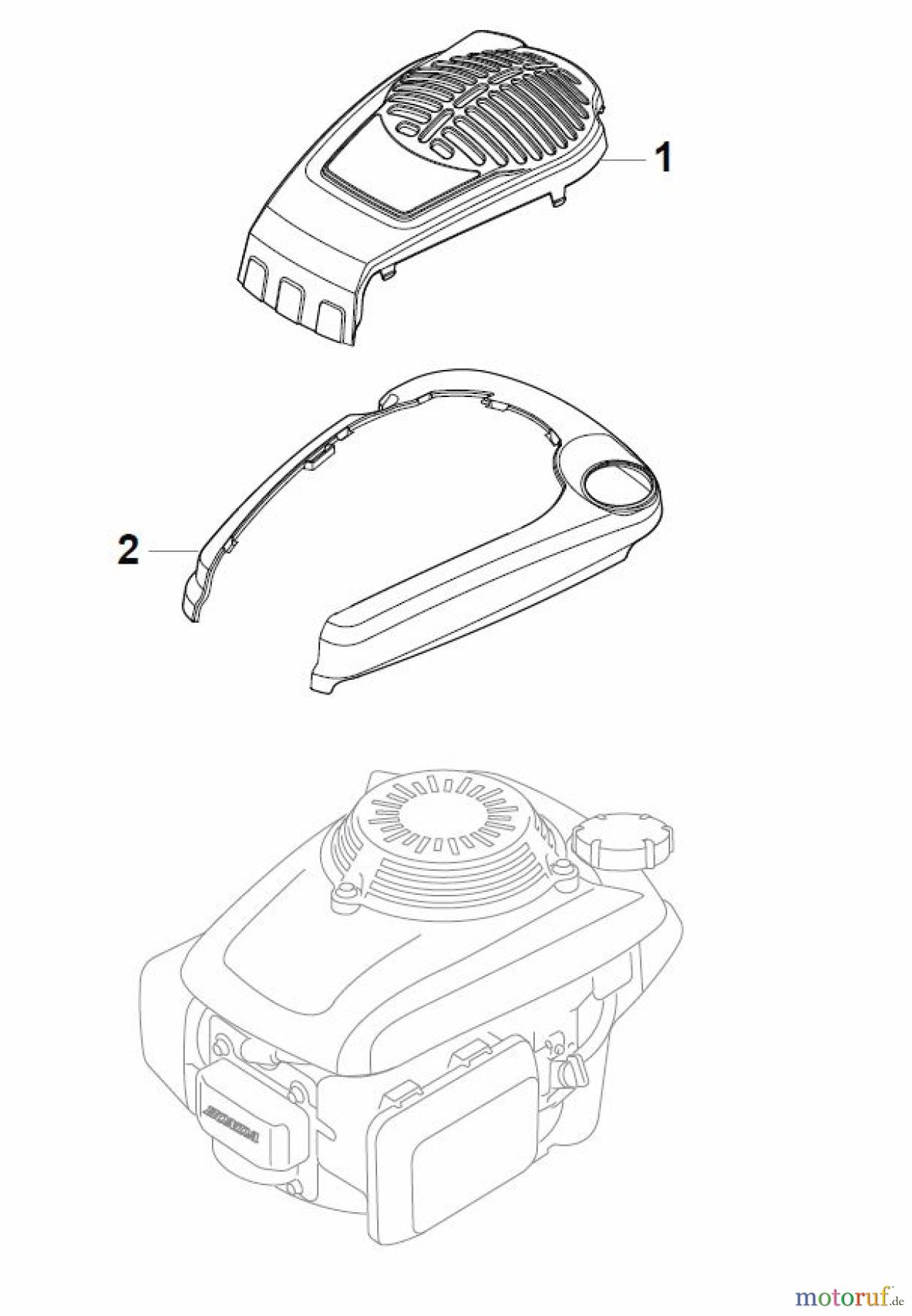  Global Garden Products GGP Rasenmäher Baujahr 2017 Benzin Mit Antrieb 2017 ESL 534 TR Honda Engine Cover