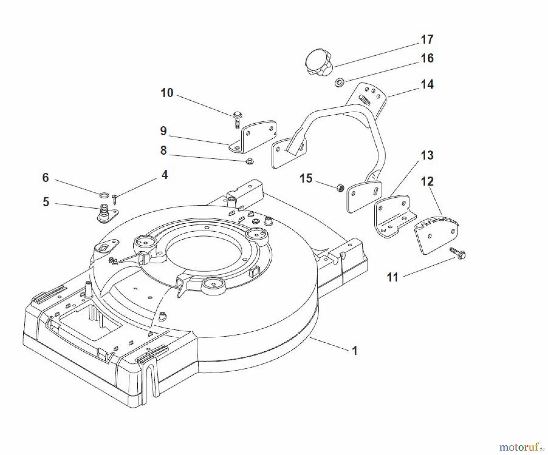 Global Garden Products GGP Rasenmäher Baujahr 2017 Benzin Mit Antrieb 2017 MC 534 TR 4S Deck/Handle, Lower Part