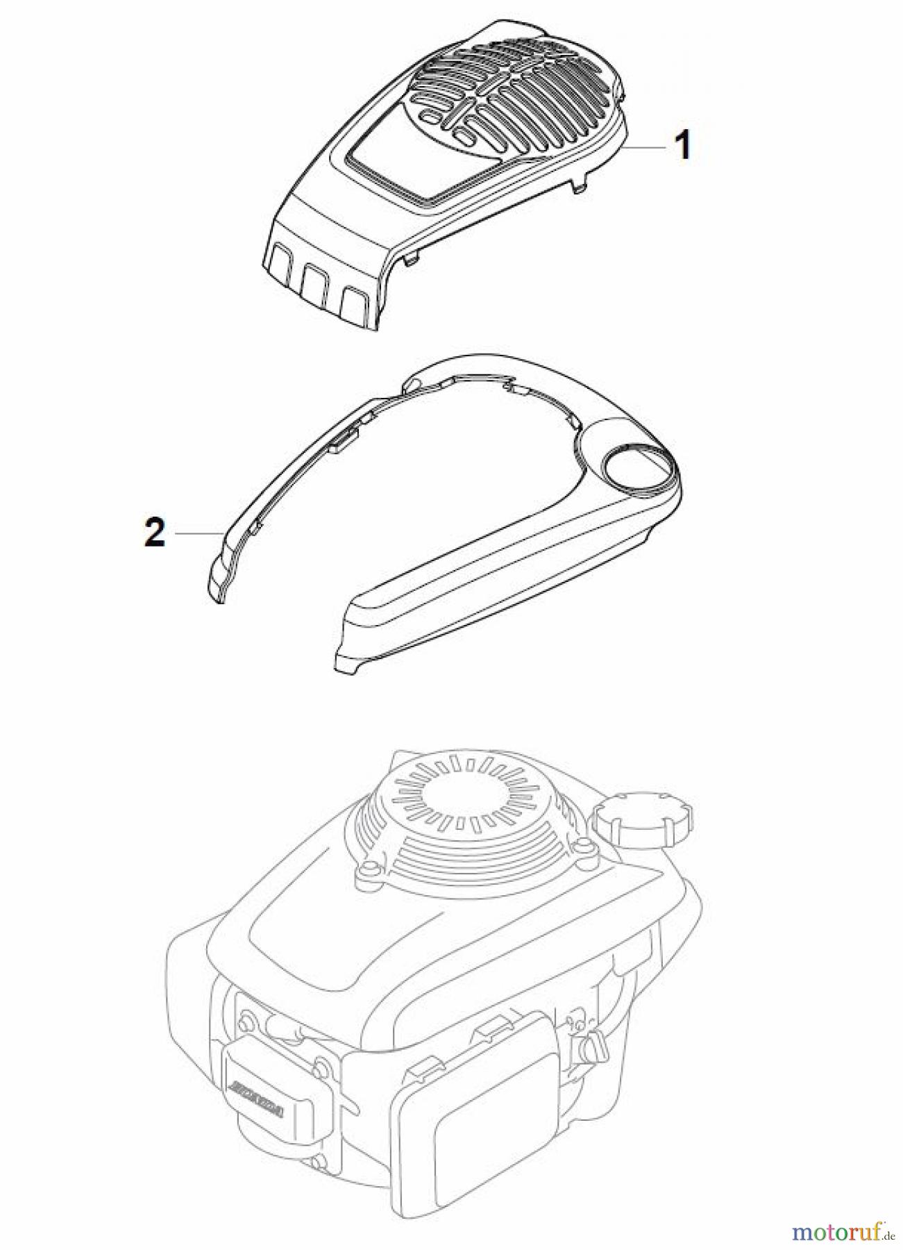 Global Garden Products GGP Rasenmäher Baujahr 2017 Benzin Mit Antrieb 2017 MC 534 TR 4S Honda Engine Cover