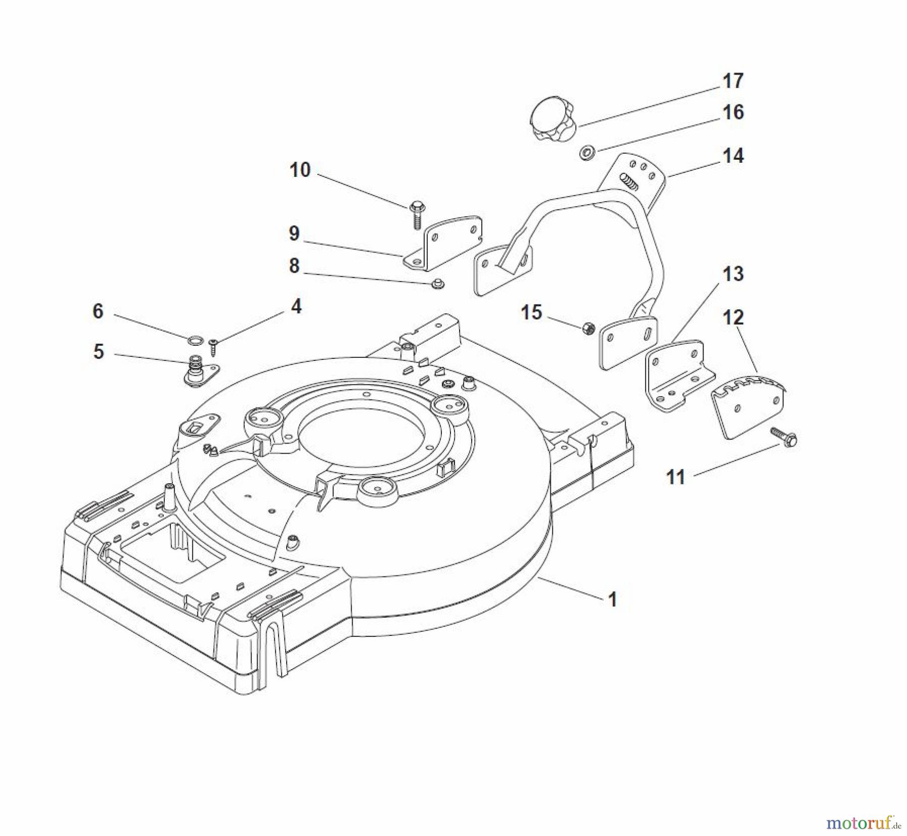 Global Garden Products GGP Rasenmäher Baujahr 2017 Benzin Mit Antrieb 2017 MC 534 TR/E 4S Deck/Handle, Lower Part