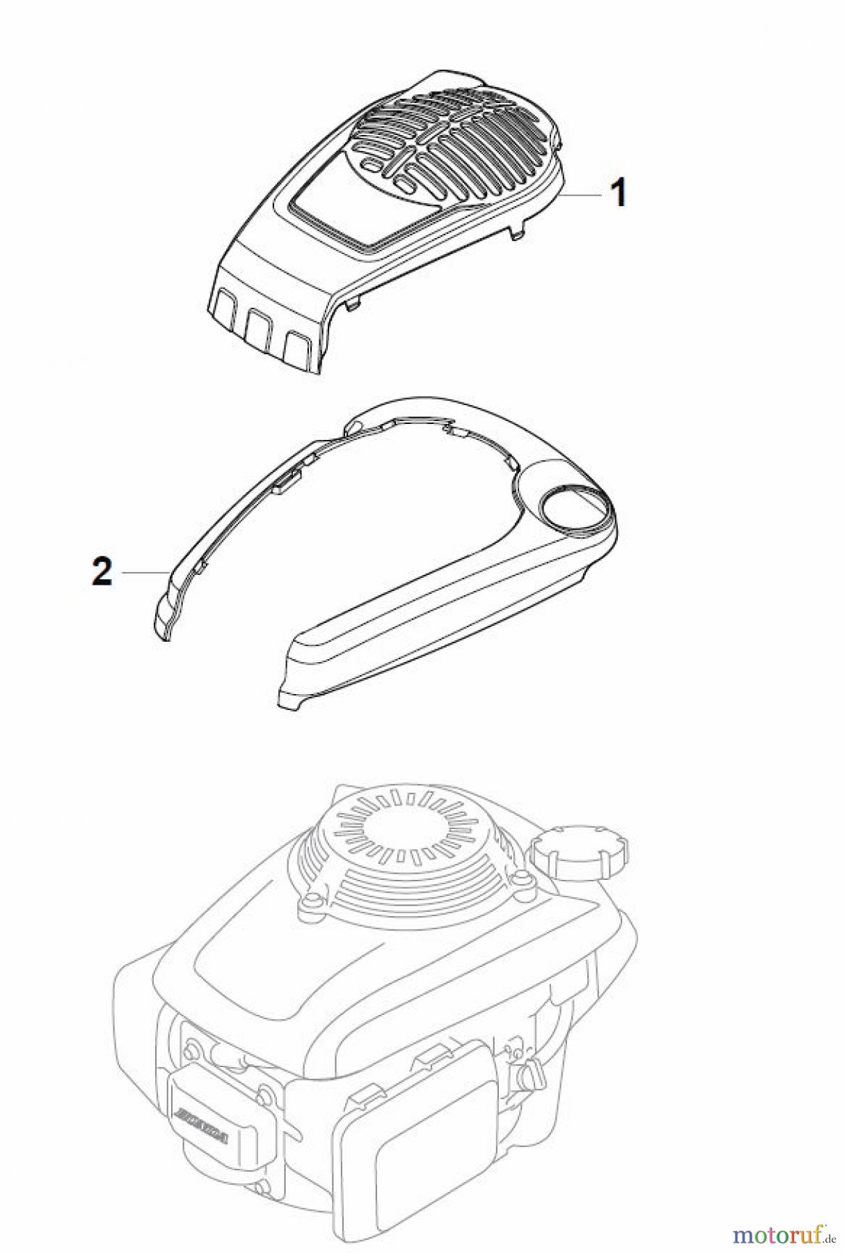 Global Garden Products GGP Rasenmäher Baujahr 2017 Benzin Mit Antrieb 2017 MC 534 TR/E Honda Engine Cover