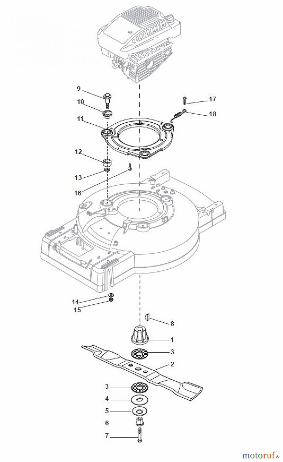 Global Garden Products GGP Rasenmäher Baujahr 2017 Benzin Mit Antrieb 2017 MC 534 TR/E Blade with AVS System