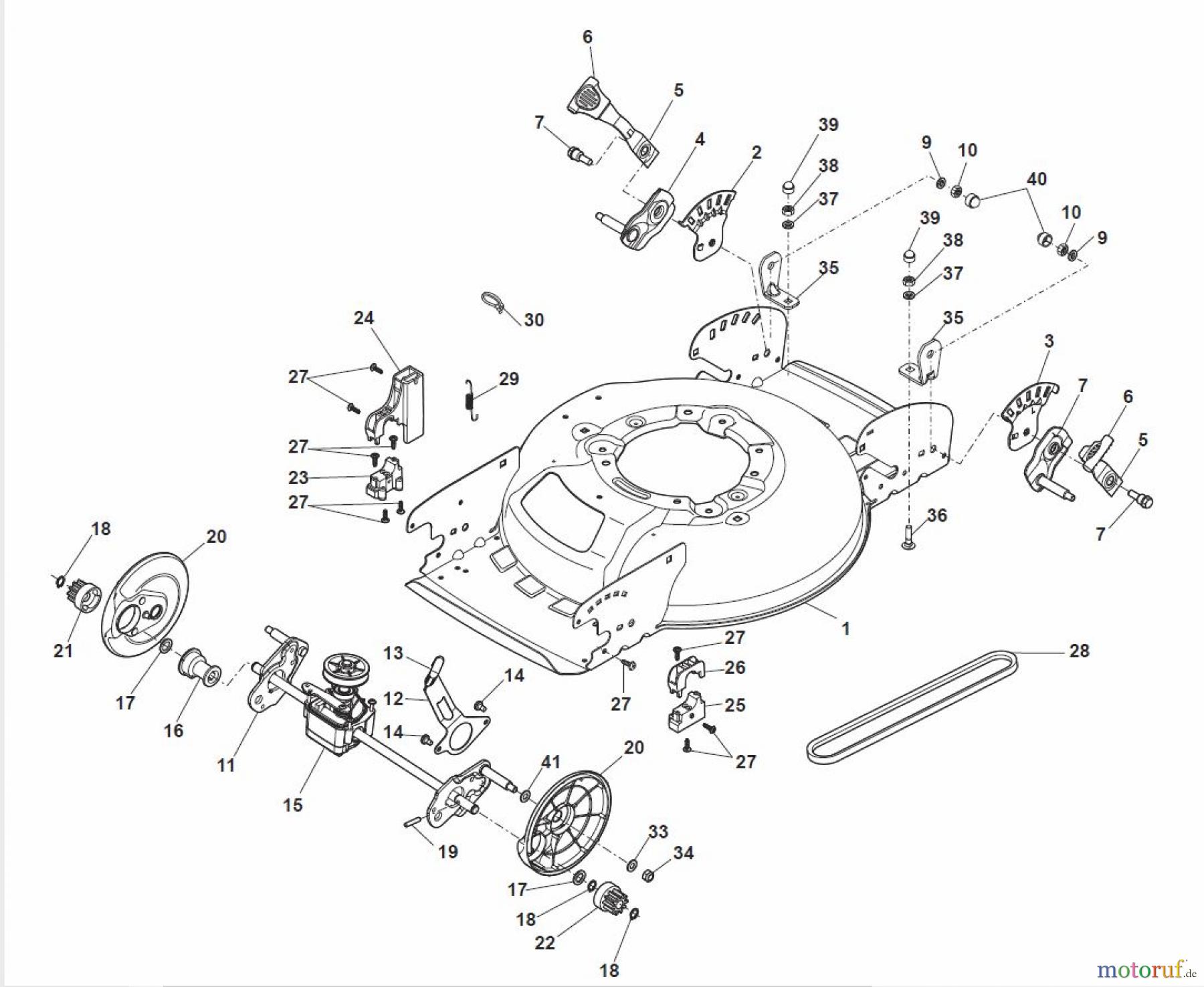  Global Garden Products GGP Rasenmäher Baujahr 2017 Benzin Mit Antrieb 2017 MCS 474 TR Deck And Height Adjusting