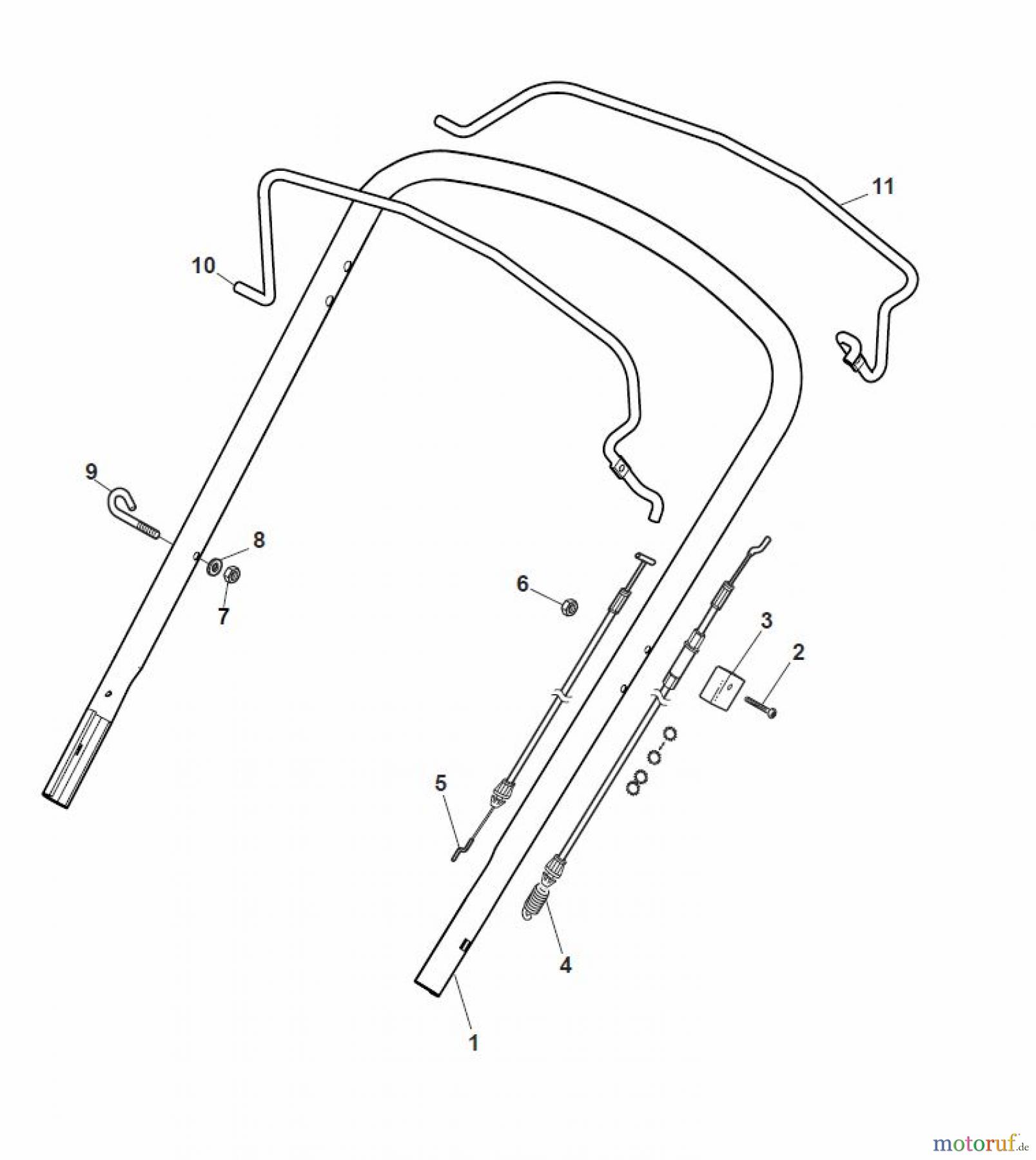 Global Garden Products GGP Rasenmäher Baujahr 2017 Benzin Mit Antrieb 2017 MCS 474 TR Handle, Upper Part
