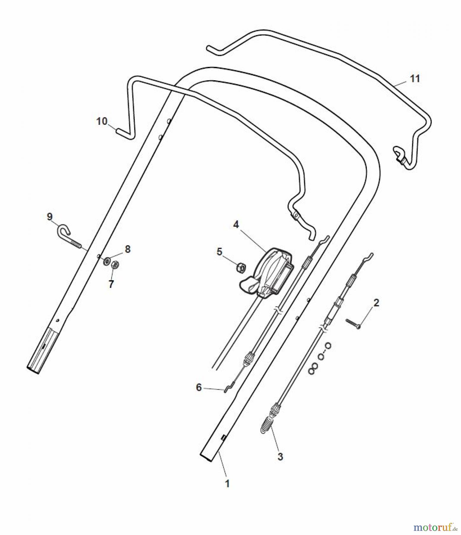 Global Garden Products GGP Rasenmäher Baujahr 2017 Benzin Mit Antrieb 2017 MCS 474 TR Handle, Upper Part