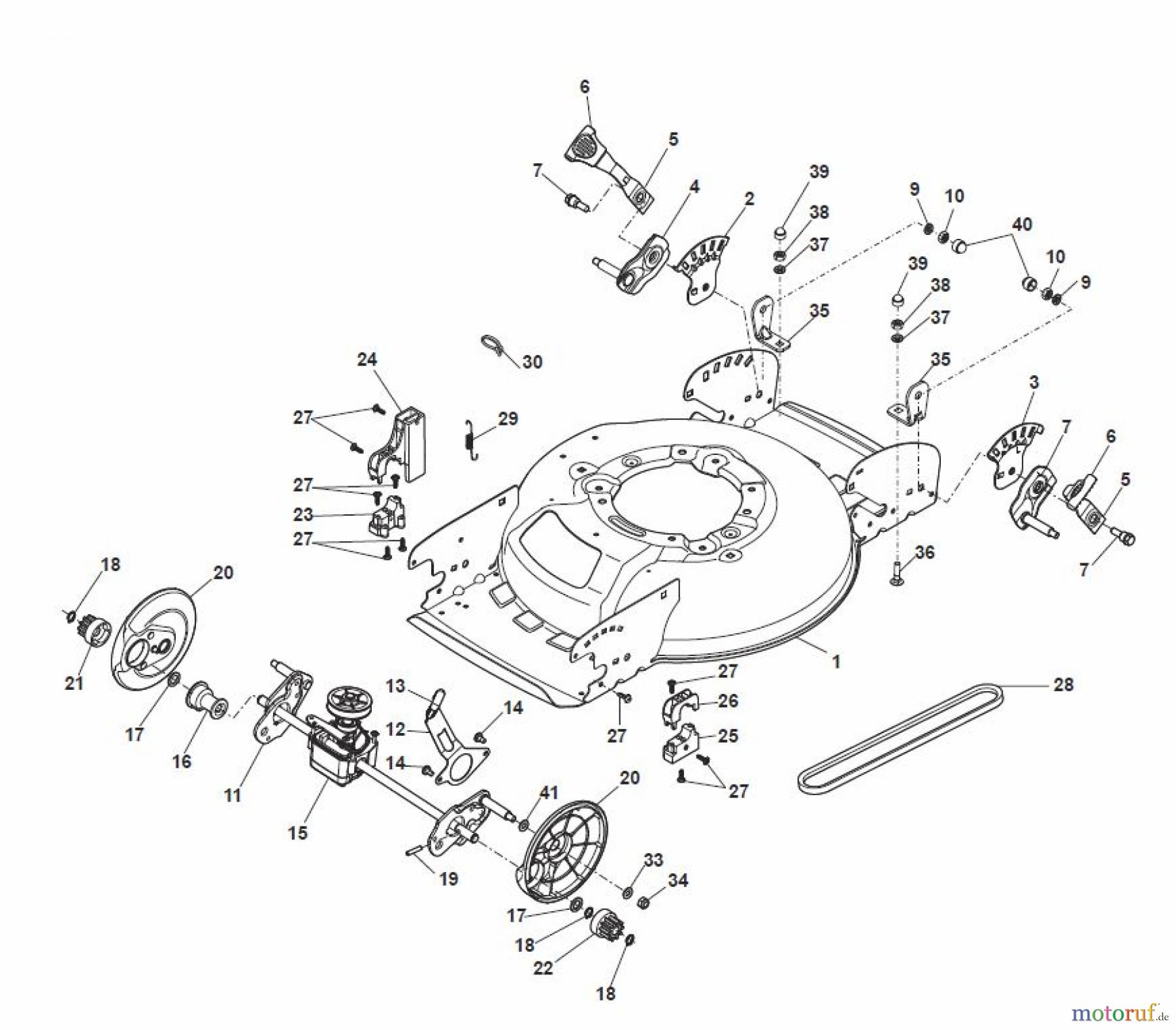 Global Garden Products GGP Rasenmäher Baujahr 2017 Benzin Mit Antrieb 2017 MCS 474 TRQ Deck And Height Adjusting