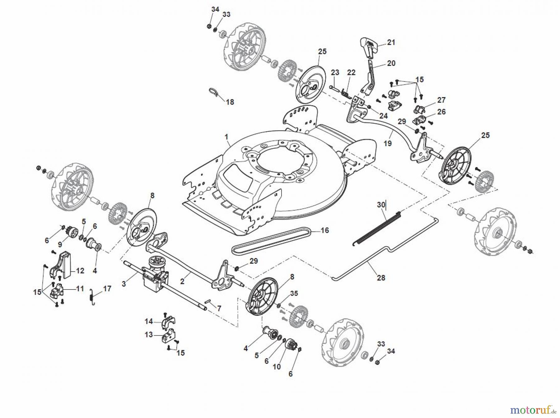  Global Garden Products GGP Rasenmäher Baujahr 2017 Benzin Mit Antrieb 2017 MCS 474 TRQ Deck And Height Adjusting