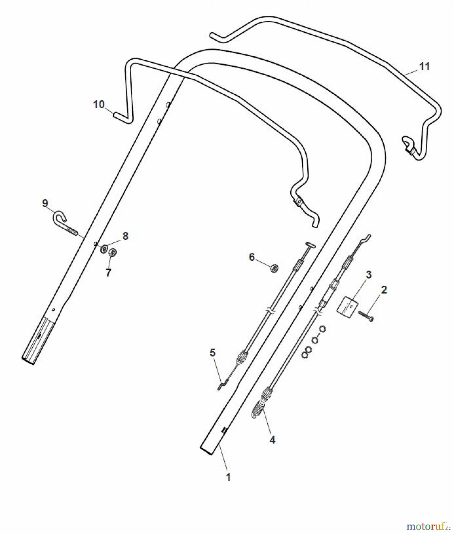 Global Garden Products GGP Rasenmäher Baujahr 2017 Benzin Mit Antrieb 2017 MCS 474 TRQ Handle, Upper Part