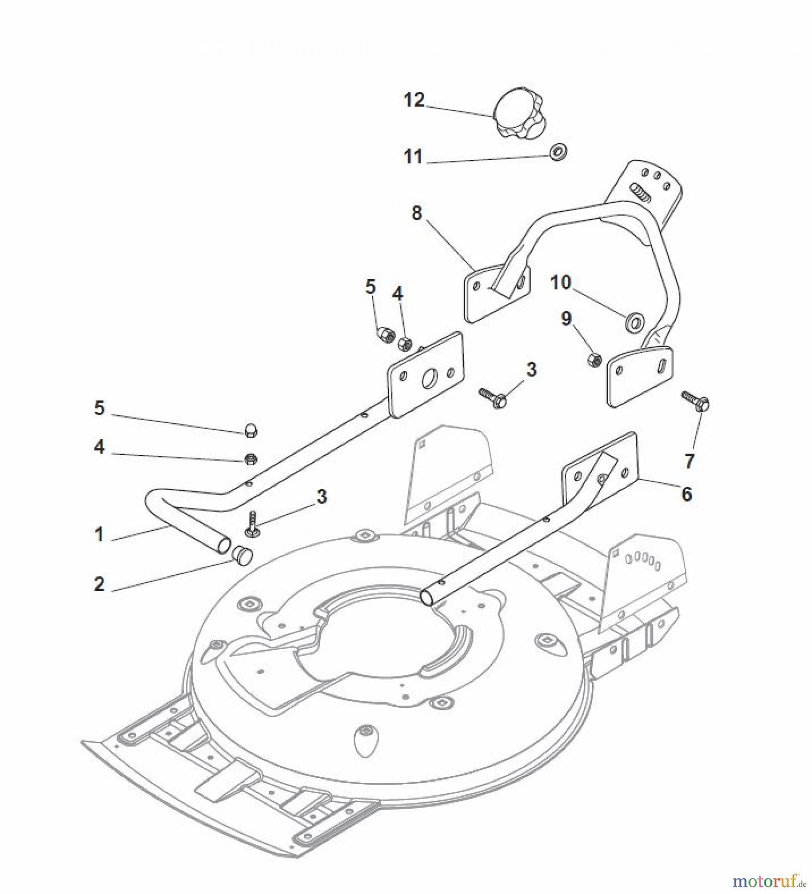  Global Garden Products GGP Rasenmäher Baujahr 2017 Benzin Mit Antrieb 2017 MCS 504 TR 4S Handle, Lower Part