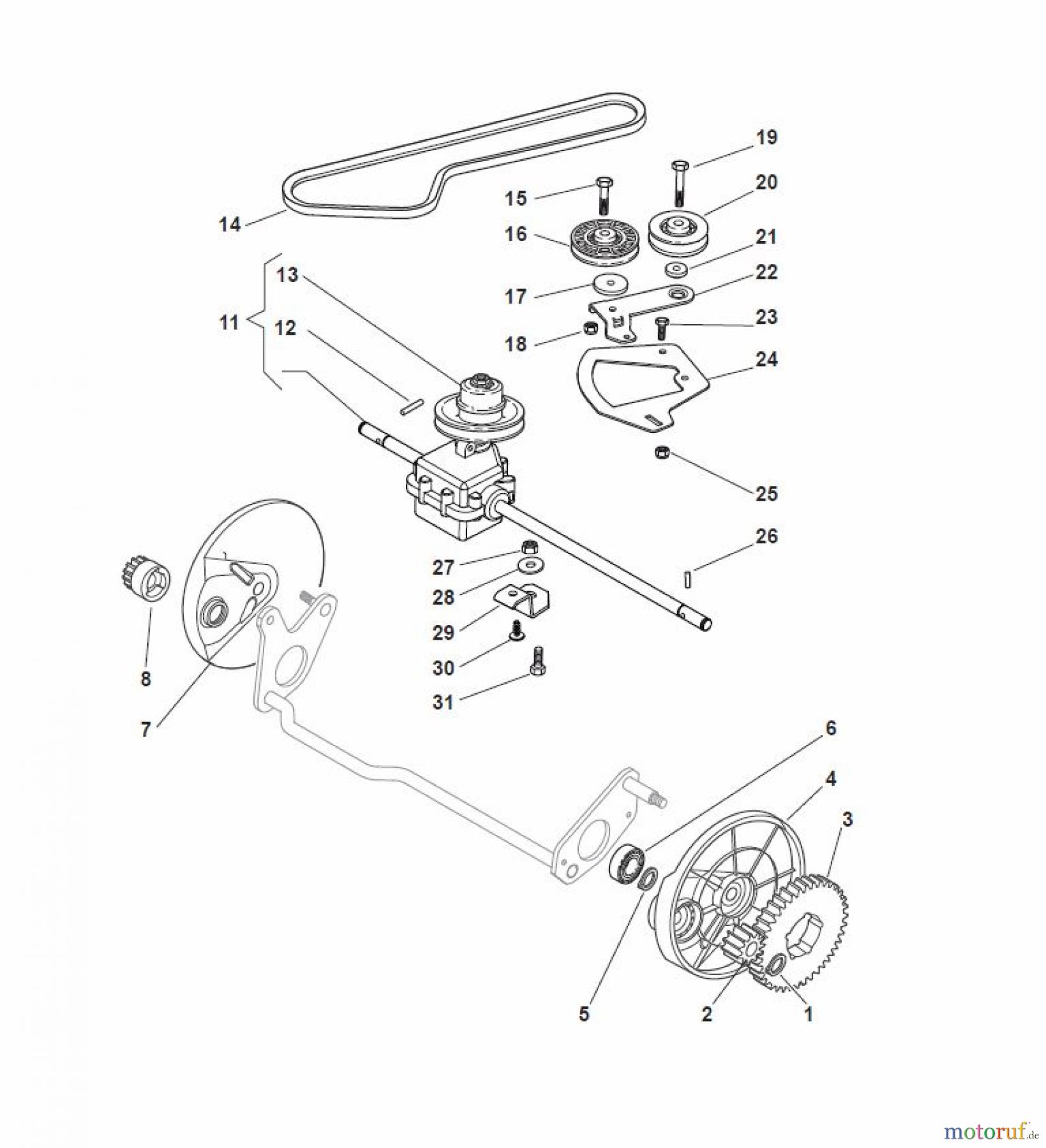  Global Garden Products GGP Rasenmäher Baujahr 2017 Benzin Mit Antrieb 2017 MCS 504 TR 4S Transmission