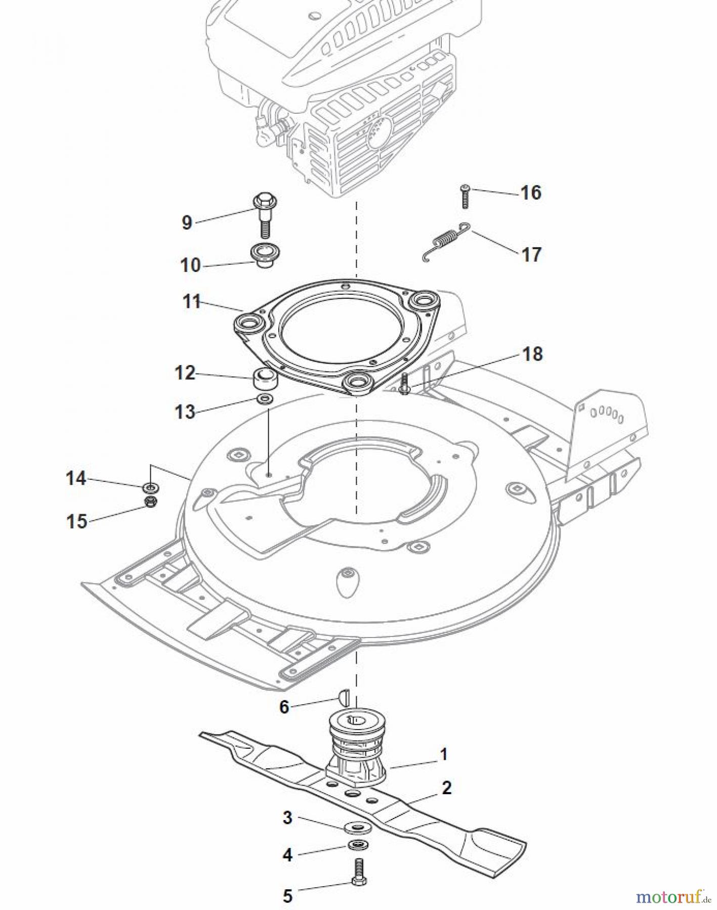  Global Garden Products GGP Rasenmäher Baujahr 2017 Benzin Mit Antrieb 2017 MCS 504 TR 4S Blade - with AVS Flange