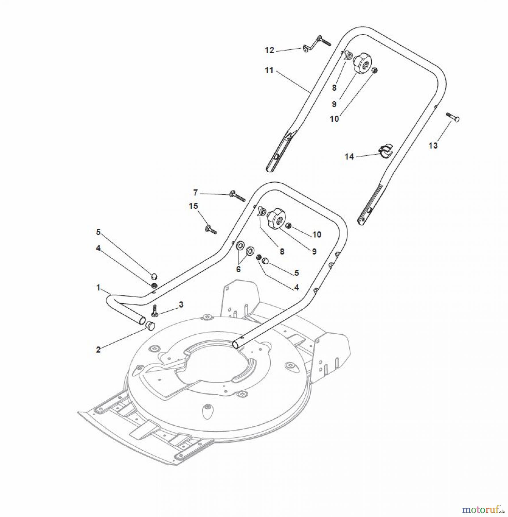 Global Garden Products GGP Rasenmäher Baujahr 2017 Benzin Mit Antrieb 2017 MCS 504 TR Handle, Lower Part