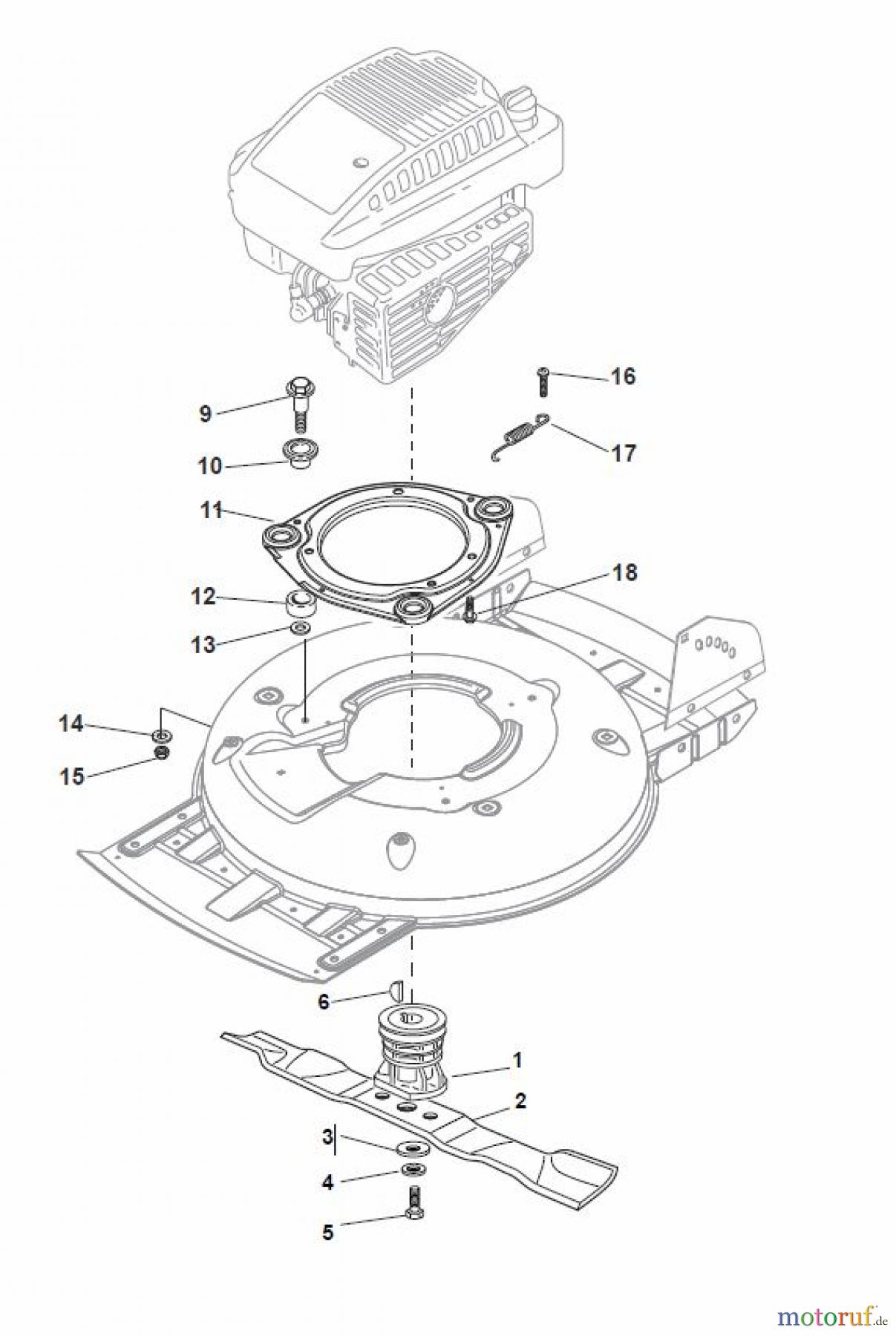  Global Garden Products GGP Rasenmäher Baujahr 2017 Benzin Mit Antrieb 2017 MCS 504 TR Blade - with AVS Flange