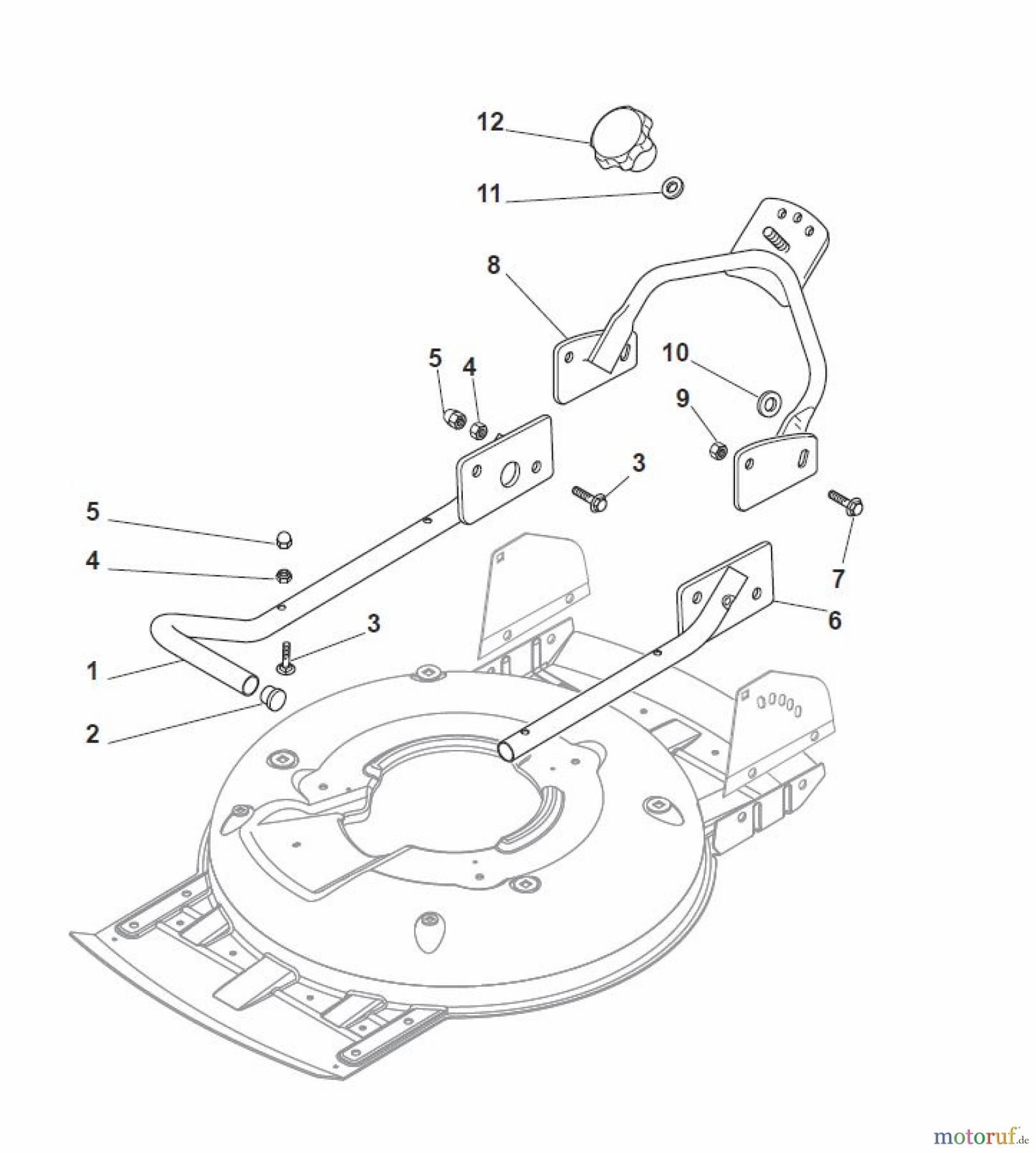 Global Garden Products GGP Rasenmäher Baujahr 2017 Benzin Mit Antrieb 2017 MCS 504 TR/E 4S Handle, Lower Part