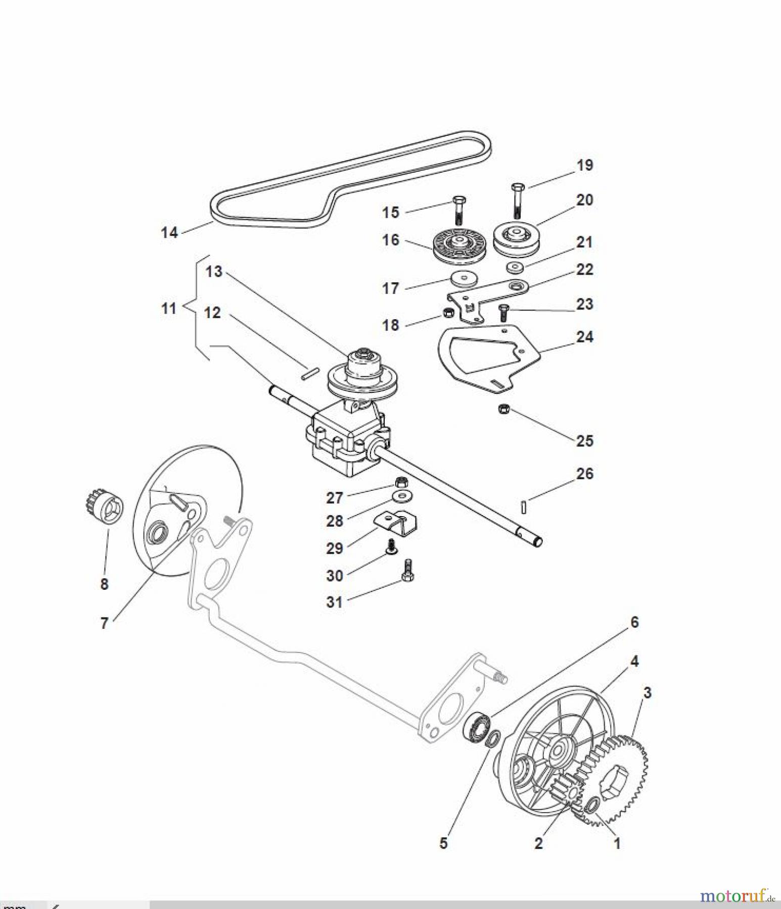 Global Garden Products GGP Rasenmäher Baujahr 2017 Benzin Mit Antrieb 2017 MCS 504 TR/E 4S Transmission