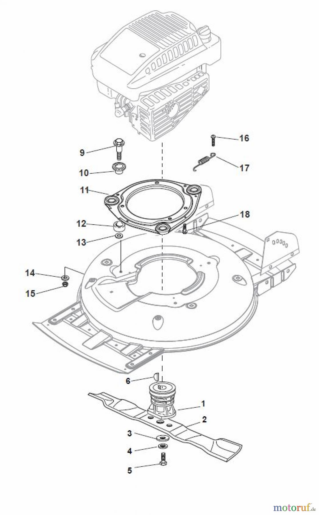 Global Garden Products GGP Rasenmäher Baujahr 2017 Benzin Mit Antrieb 2017 MCS 504 TR/E 4S Blade - with AVS Flange