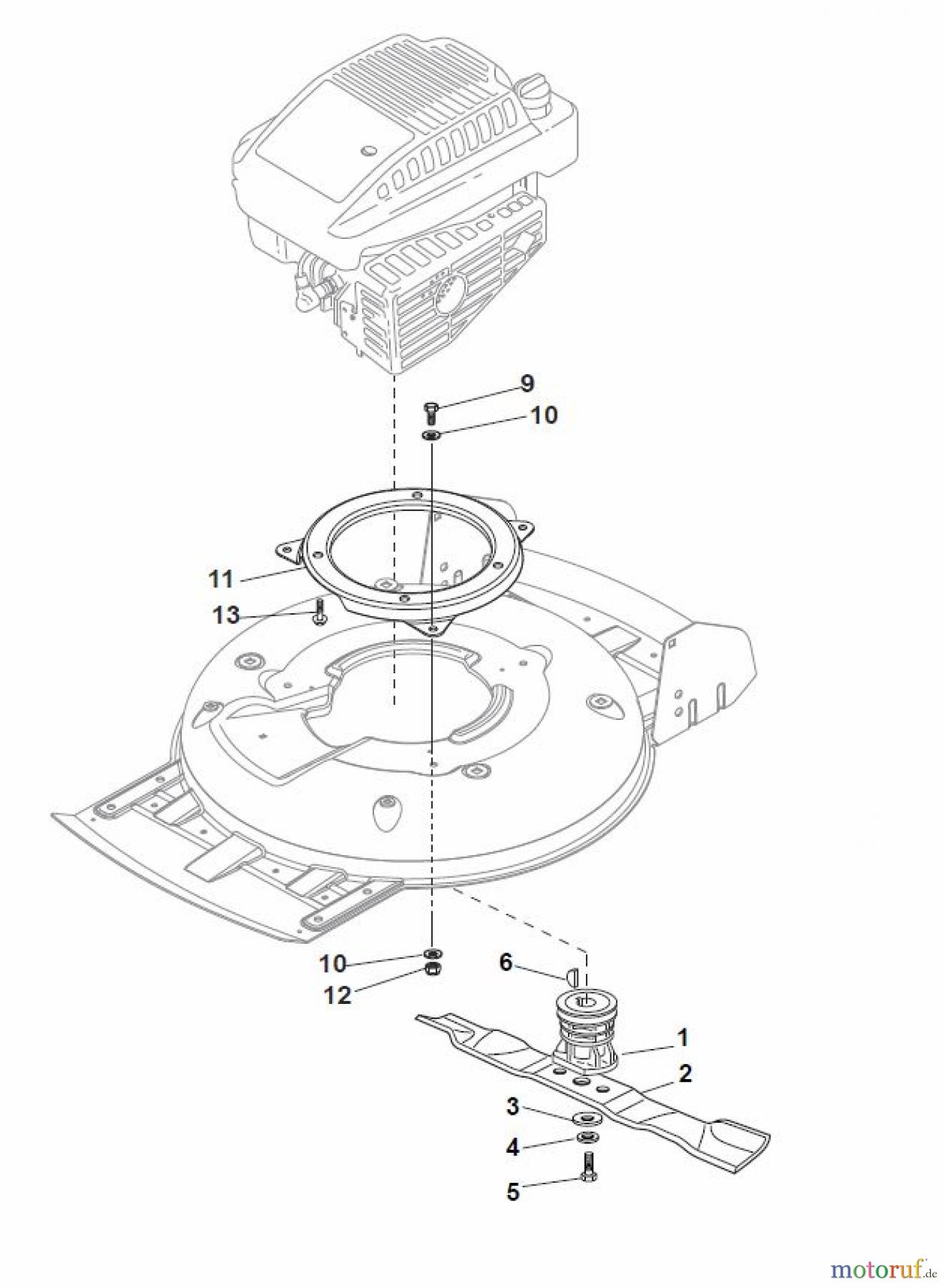 Global Garden Products GGP Rasenmäher Baujahr 2017 Benzin Mit Antrieb 2017 MCS 504 TR/E 4S Blade - with Standard Flange