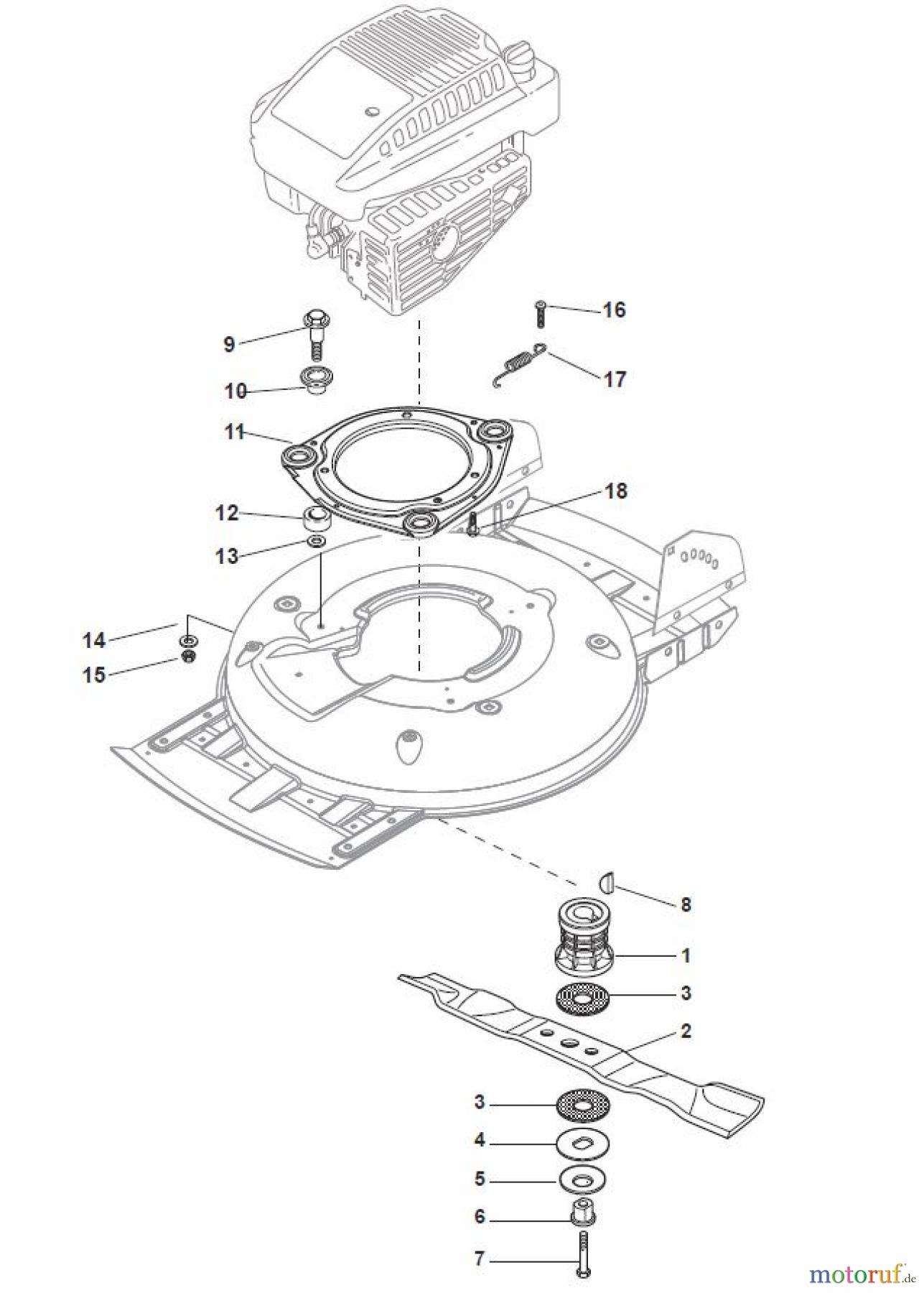  Global Garden Products GGP Rasenmäher Baujahr 2017 Benzin Mit Antrieb 2017 MCS 504 TR/E 4S Blade - Friction Hub with AVS