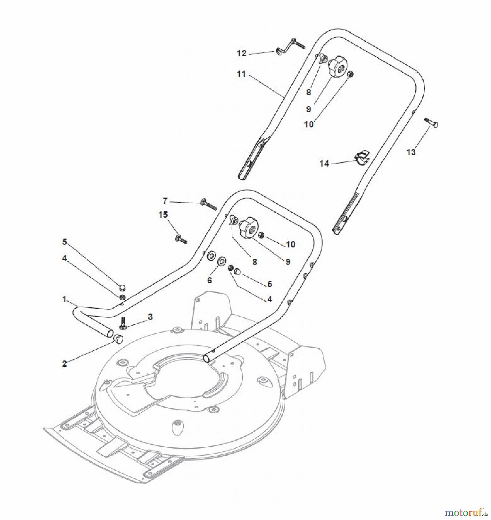 Global Garden Products GGP Rasenmäher Baujahr 2017 Benzin Mit Antrieb 2017 MCS 504 TR/E Handle, Lower Part