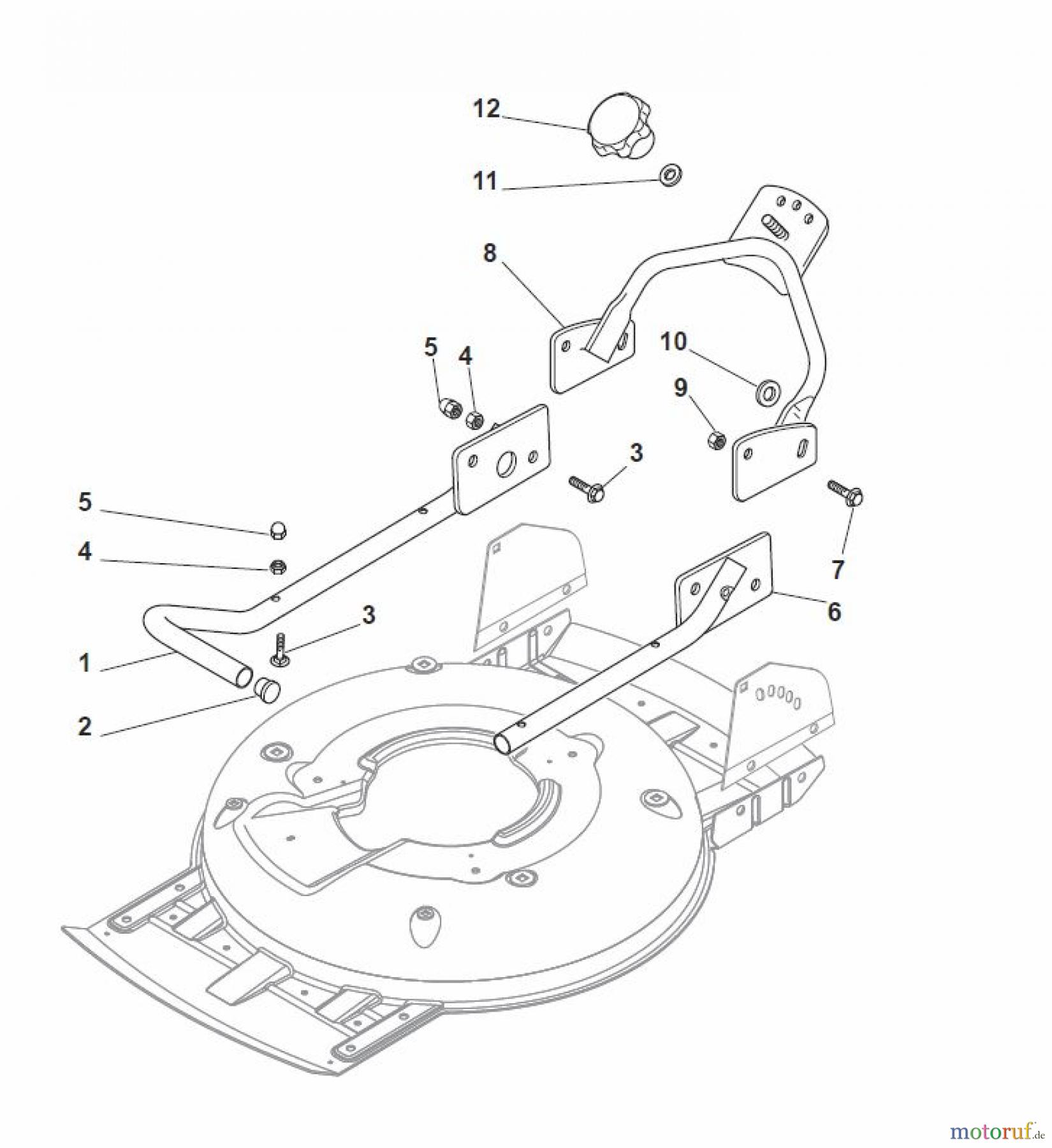 Global Garden Products GGP Rasenmäher Baujahr 2017 Benzin Mit Antrieb 2017 MCS 504 TR/E Handle, Lower Part