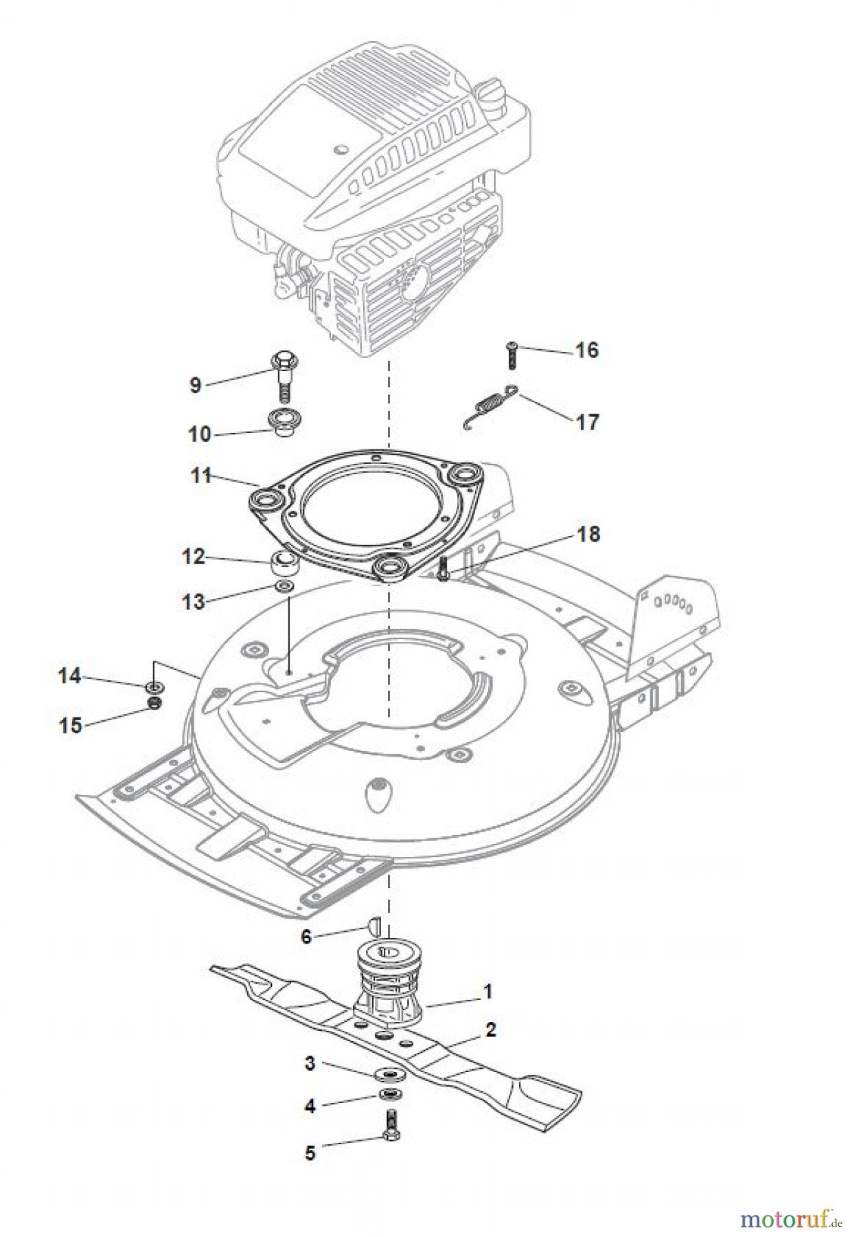 Global Garden Products GGP Rasenmäher Baujahr 2017 Benzin Mit Antrieb 2017 MCS 504 TR/E Blade - with AVS Flange