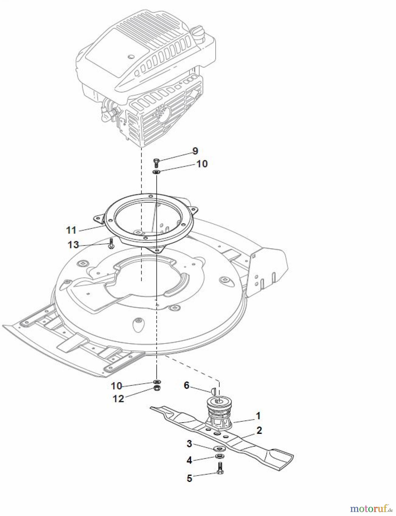 Global Garden Products GGP Rasenmäher Baujahr 2017 Benzin Mit Antrieb 2017 MCS 504 TR/E Blade - with Standard Flange