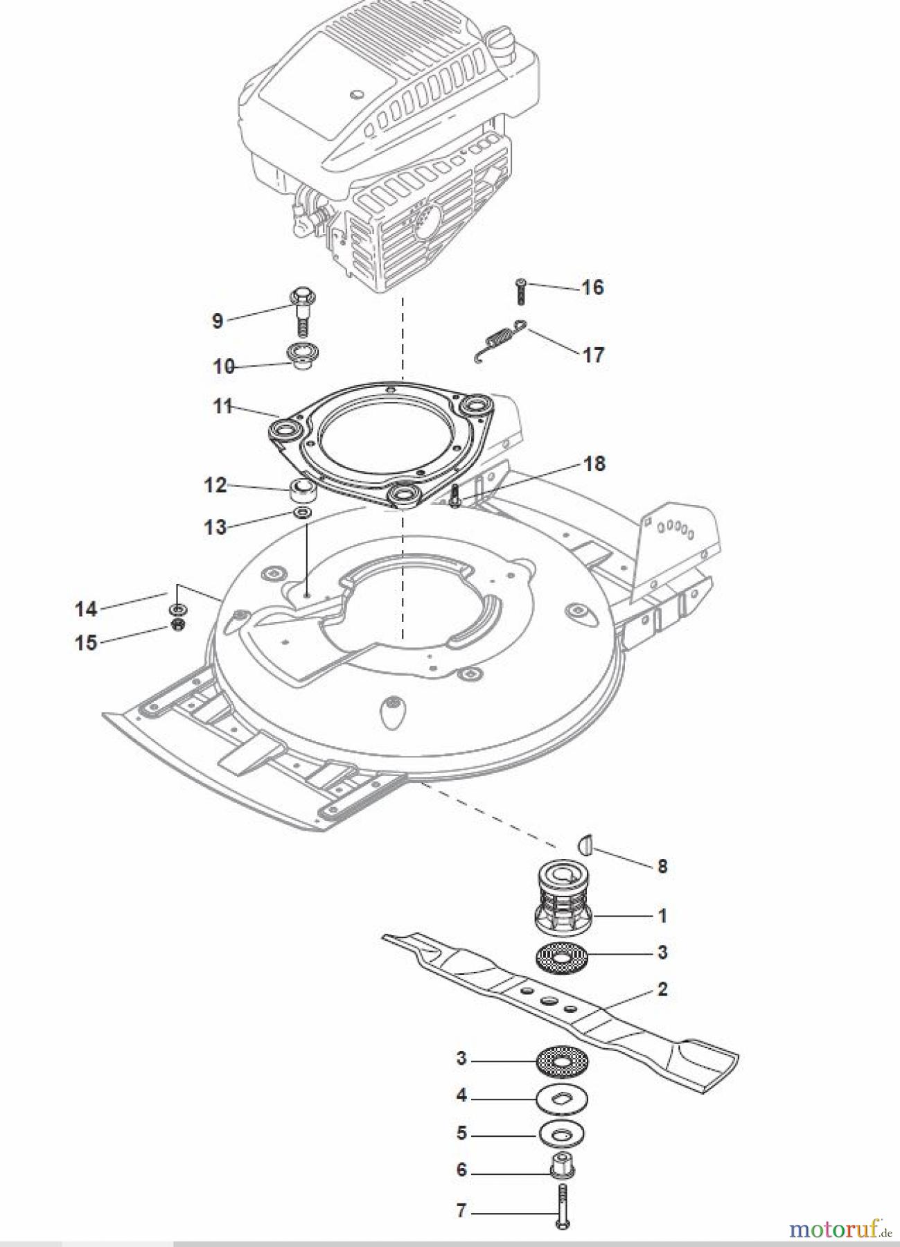 Global Garden Products GGP Rasenmäher Baujahr 2017 Benzin Mit Antrieb 2017 MCS 504 TR/E Blade - Friction Hub with AVS