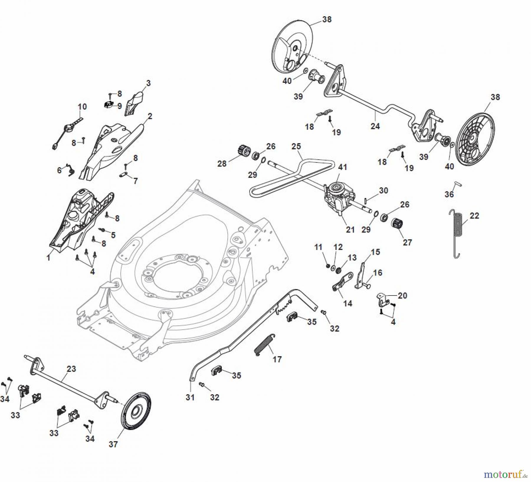  Global Garden Products GGP Rasenmäher Baujahr 2017 Benzin Mit Antrieb 2017 MP1 504 SE Deck And Height Adjusting