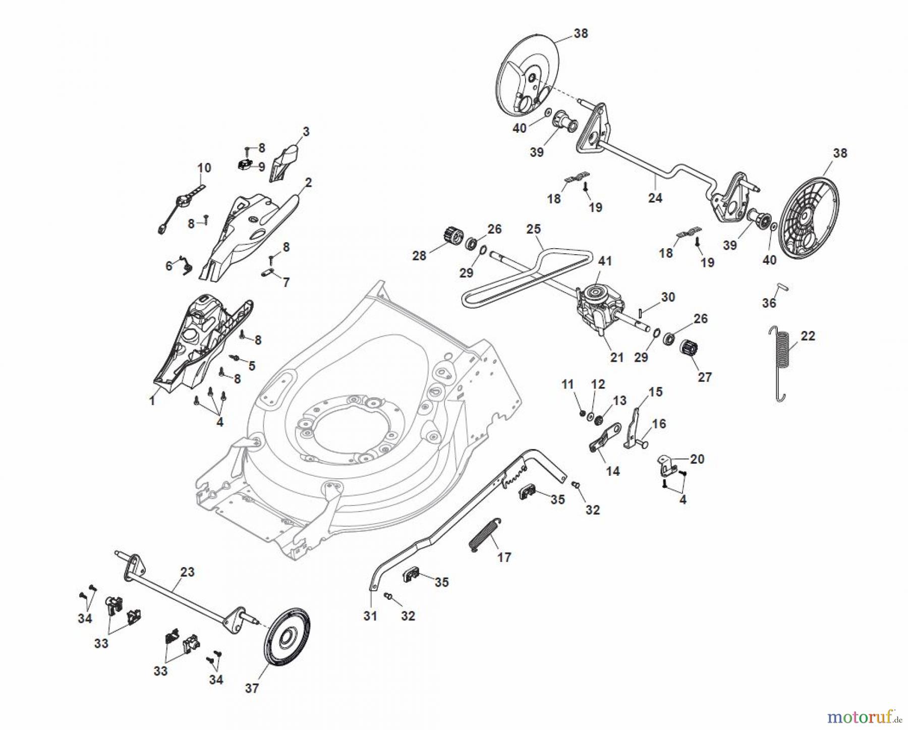  Global Garden Products GGP Rasenmäher Baujahr 2017 Benzin Mit Antrieb 2017 MP1 504 SQ Deck And Height Adjusting