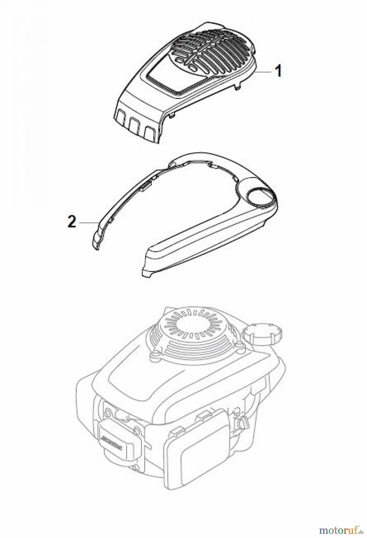 Global Garden Products GGP Rasenmäher Baujahr 2017 Benzin Mit Antrieb 2017 MP1 504 SQE Honda Engine Cover
