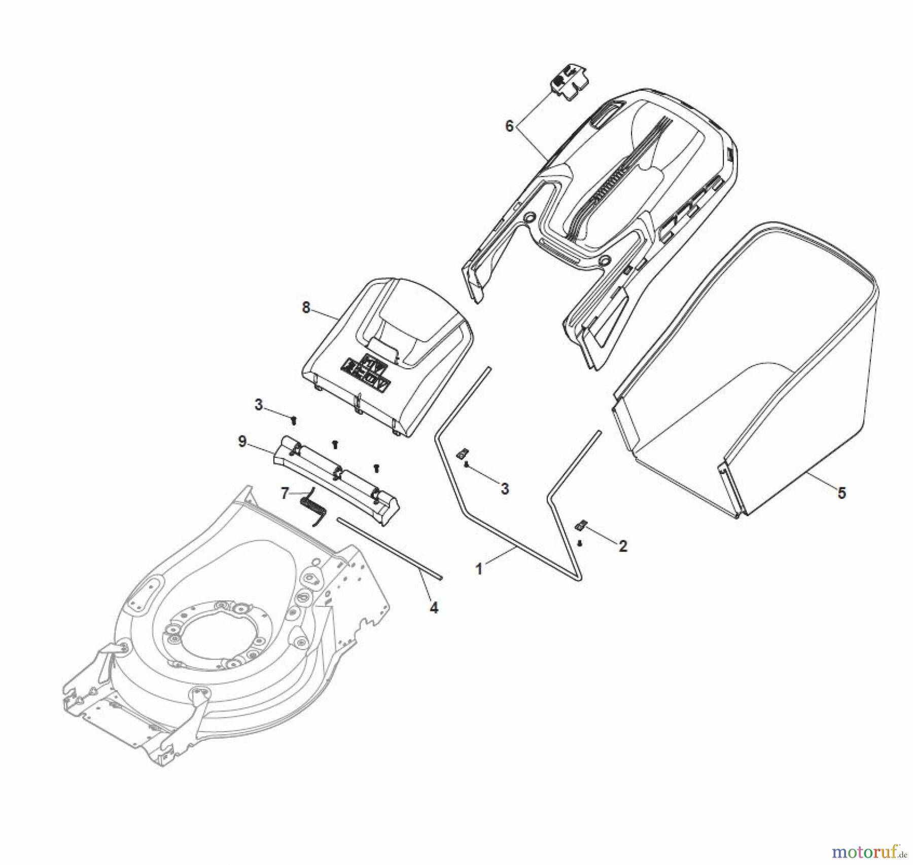 Global Garden Products GGP Rasenmäher Baujahr 2017 Benzin Mit Antrieb 2017 MP1 504 SVQ Grass-Catcher