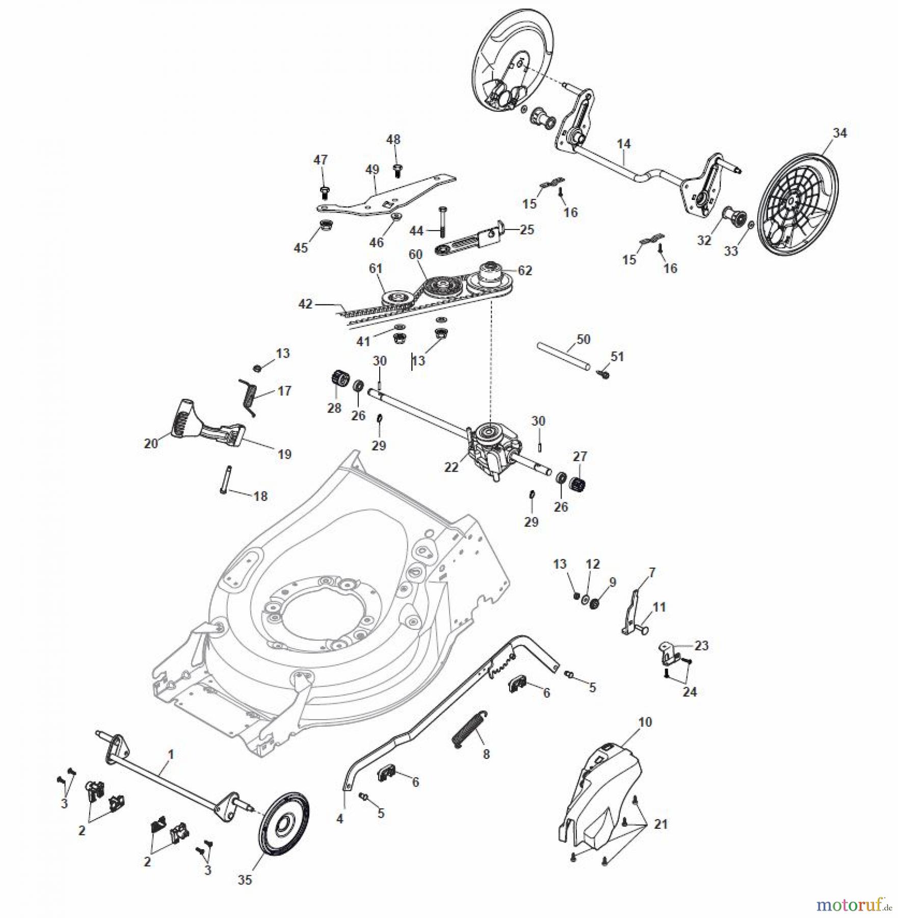  Global Garden Products GGP Rasenmäher Baujahr 2017 Benzin Mit Antrieb 2017 MP1 504 SVQE Deck And Height Adjusting