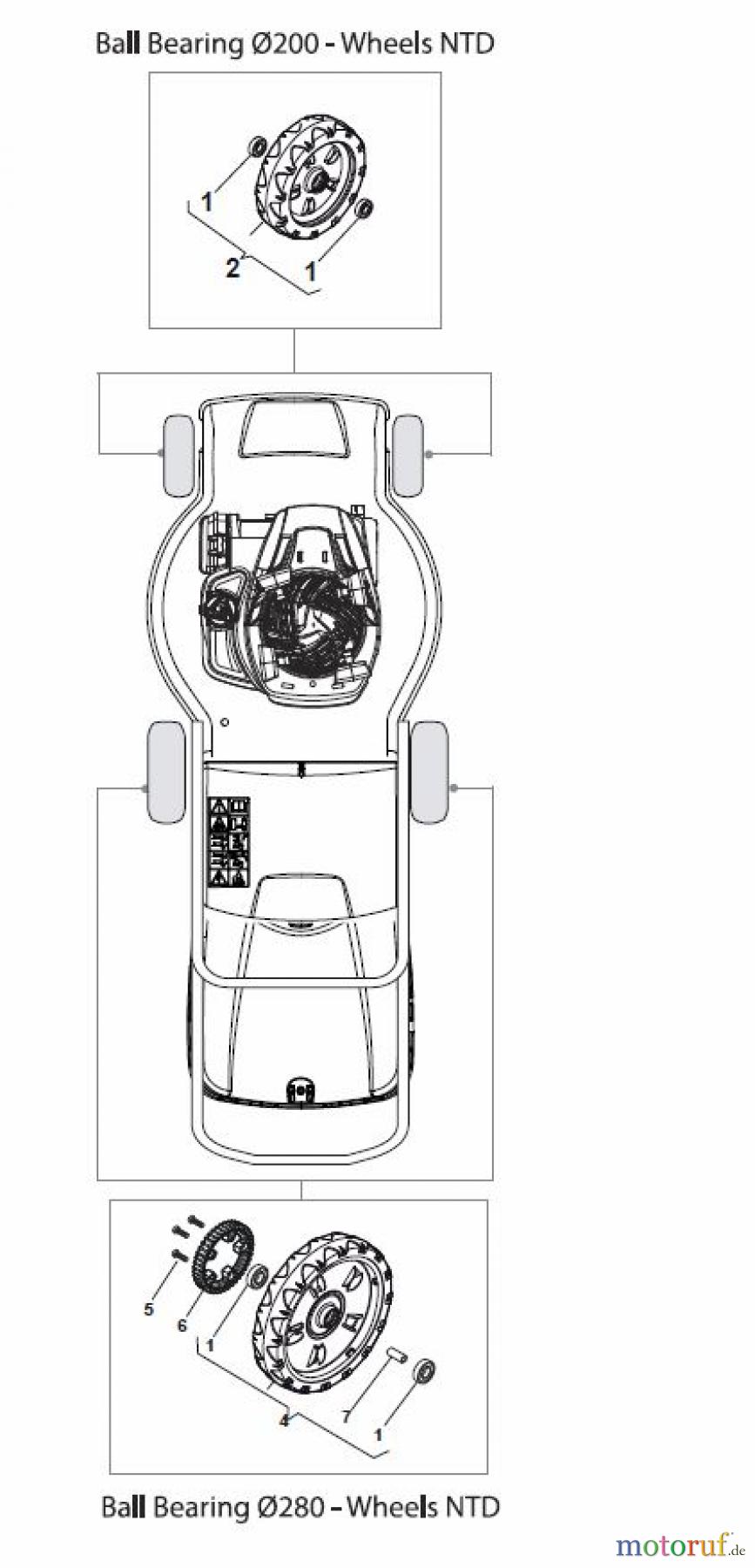 Global Garden Products GGP Rasenmäher Baujahr 2017 Benzin Mit Antrieb 2017 MP1 504 WS Wheels and Hub Caps