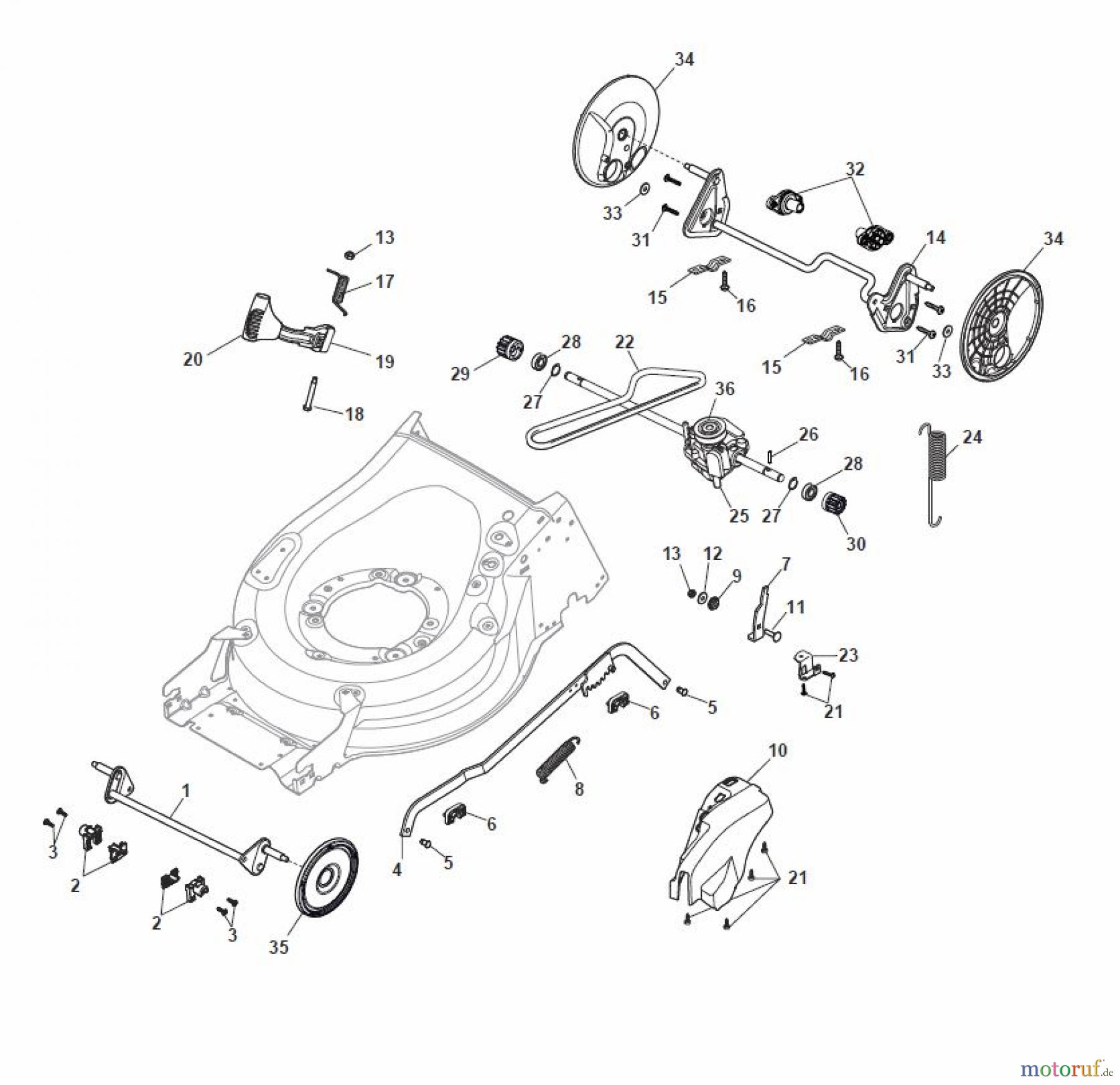  Global Garden Products GGP Rasenmäher Baujahr 2017 Benzin Mit Antrieb 2017 MP1 504 WSQ Deck And Height Adjusting