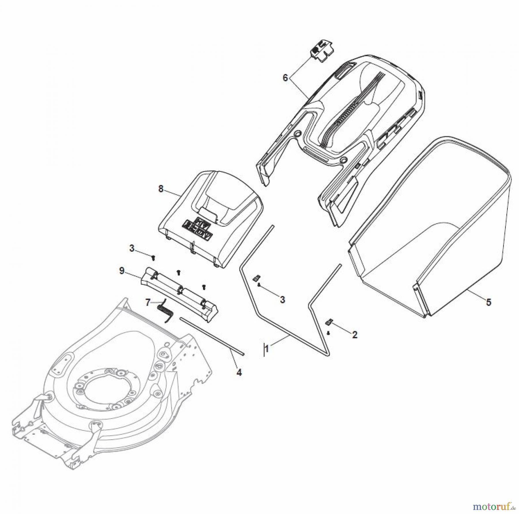  Global Garden Products GGP Rasenmäher Baujahr 2017 Benzin Mit Antrieb 2017 MP1 504 WSQ Grass-Catcher