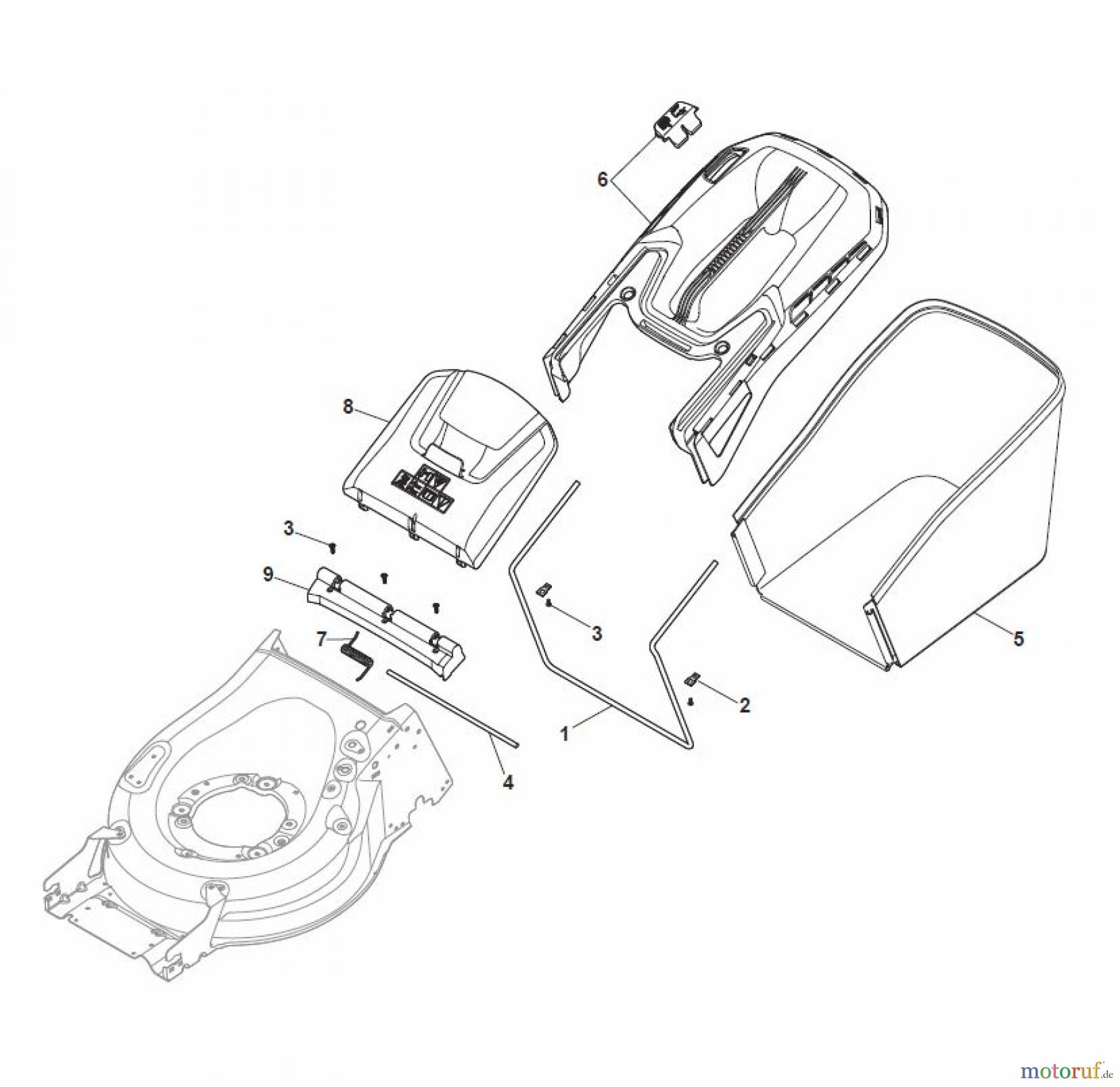 Global Garden Products GGP Rasenmäher Baujahr 2017 Benzin Mit Antrieb 2017 MP1 504 WSQE Grass-Catcher