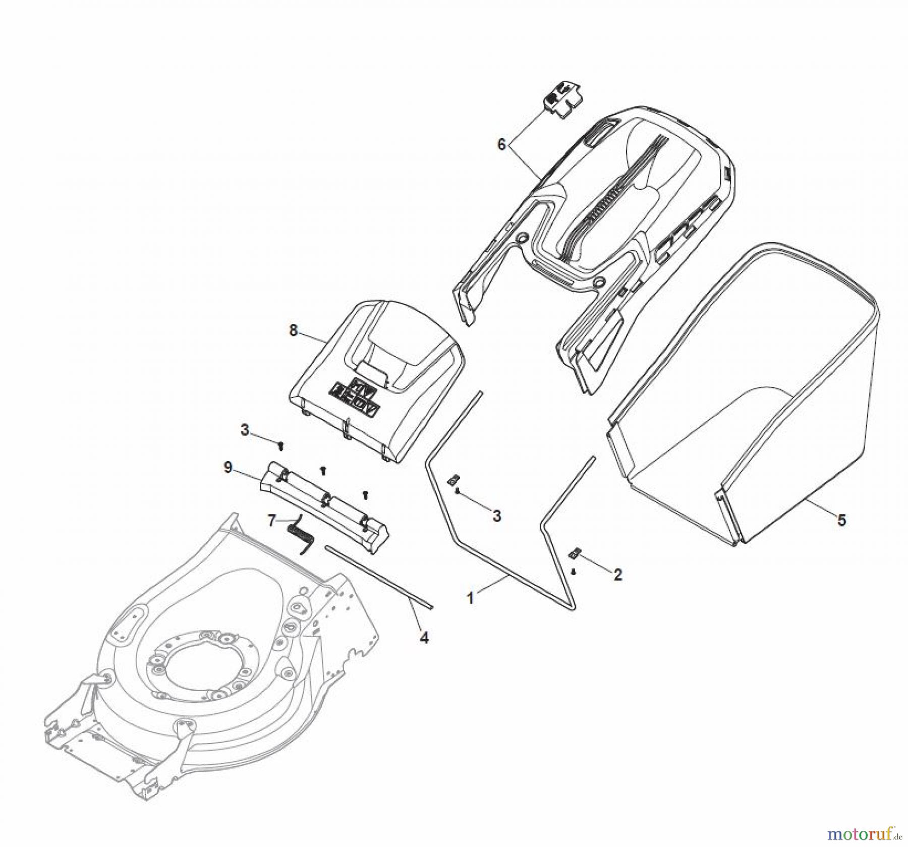 Global Garden Products GGP Rasenmäher Baujahr 2017 Benzin Mit Antrieb 2017 MP1 504 WSV Grass-Catcher