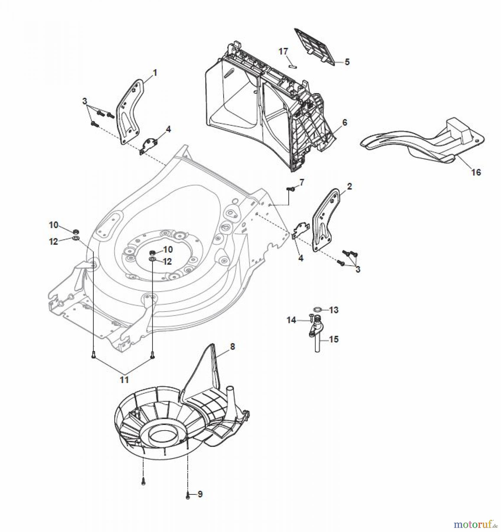 Global Garden Products GGP Rasenmäher Baujahr 2017 Benzin Mit Antrieb 2017 MP1 504 WSVE Protection, Belt