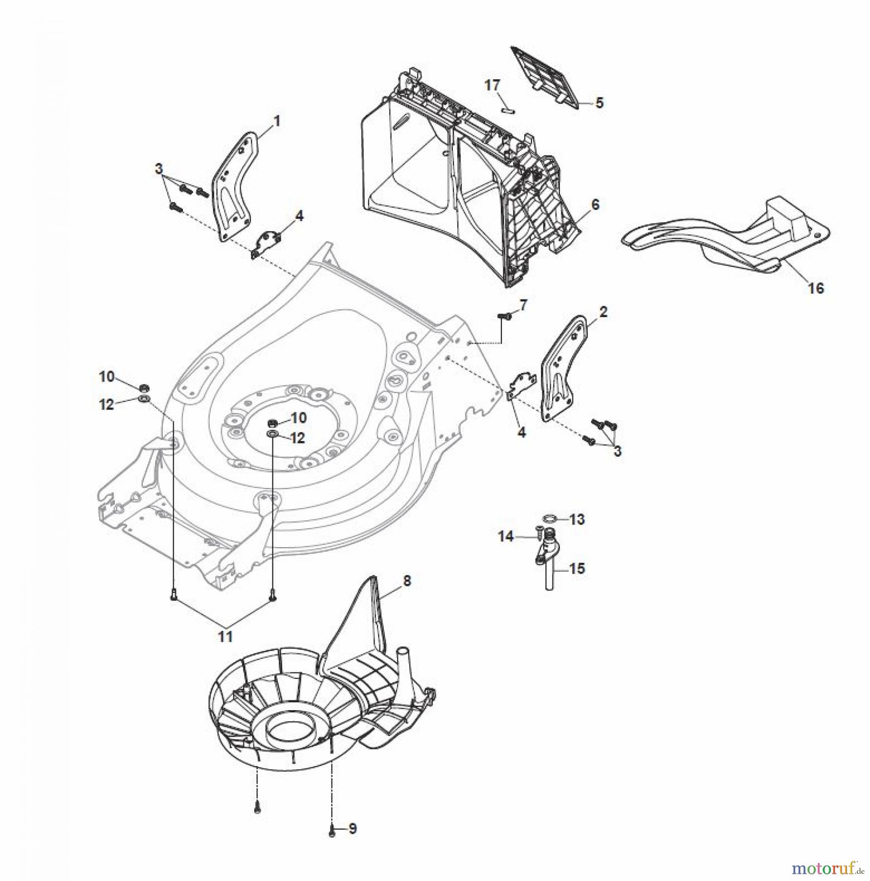 Global Garden Products GGP Rasenmäher Baujahr 2017 Benzin Mit Antrieb 2017 MP1 504 WSVQ Protection, Belt