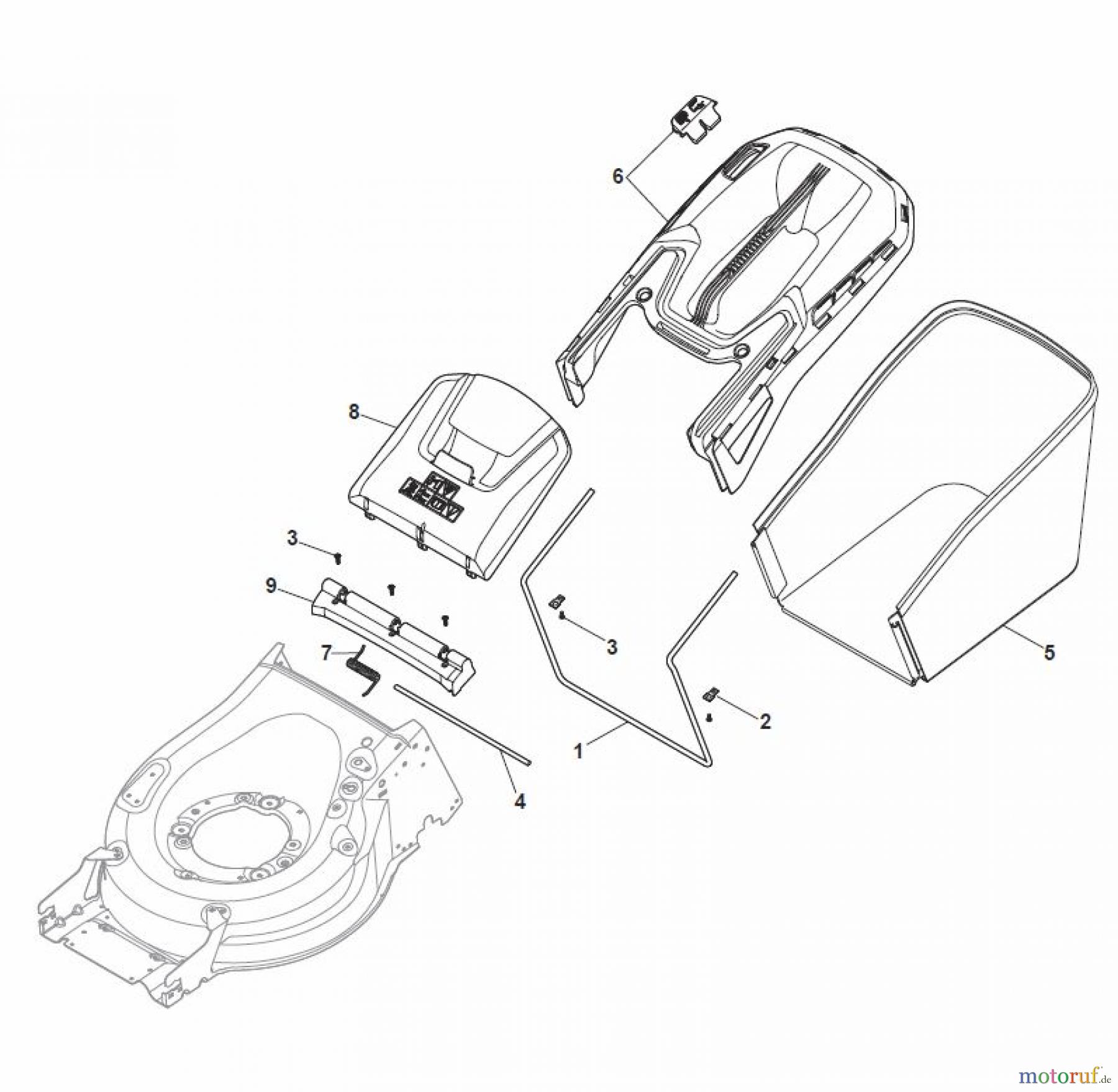 Global Garden Products GGP Rasenmäher Baujahr 2017 Benzin Mit Antrieb 2017 MP1 504 WSVQ Grass-Catcher