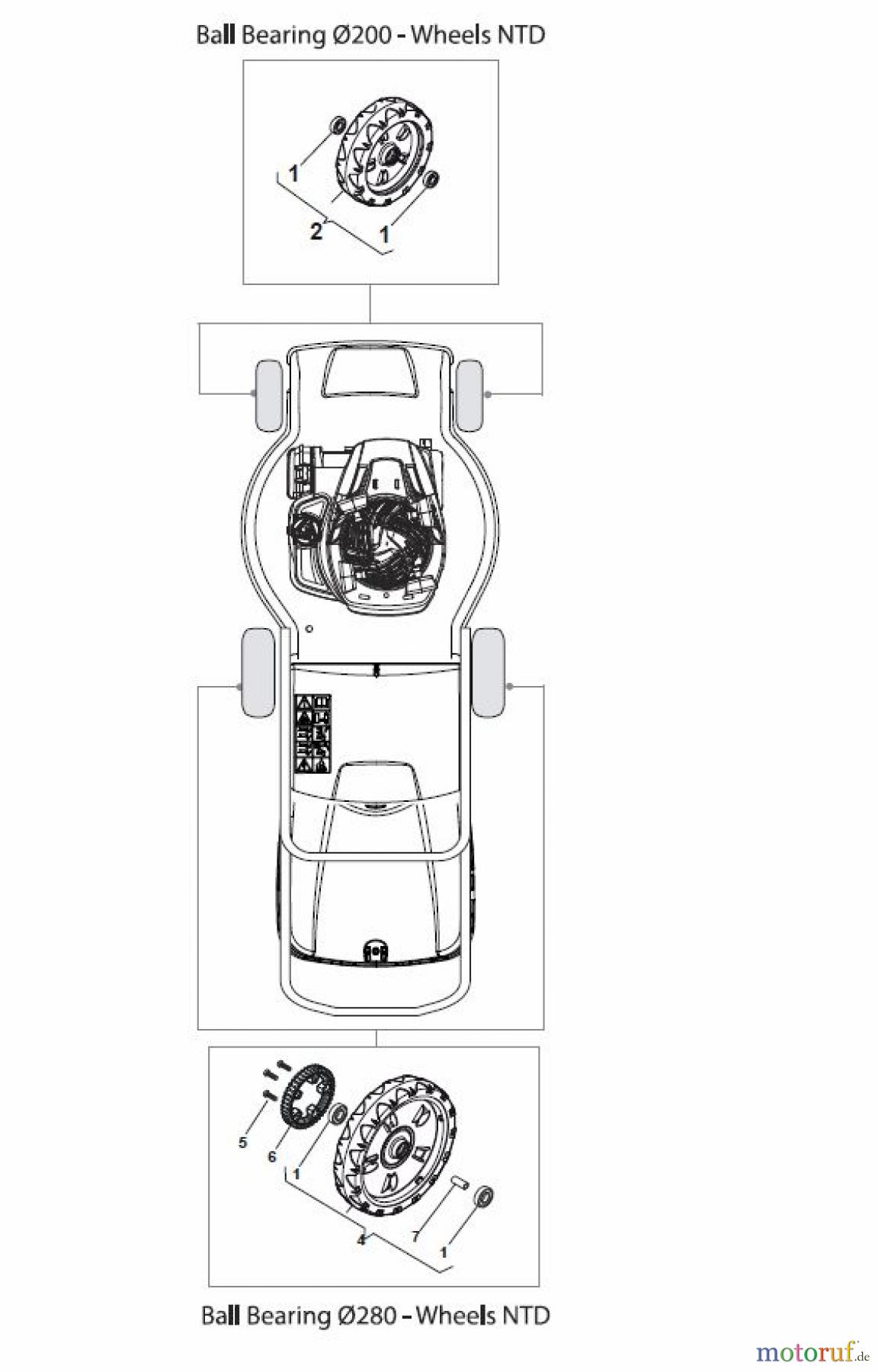 Global Garden Products GGP Rasenmäher Baujahr 2017 Benzin Mit Antrieb 2017 MP1 504 WSVQE Wheels and Hub Caps