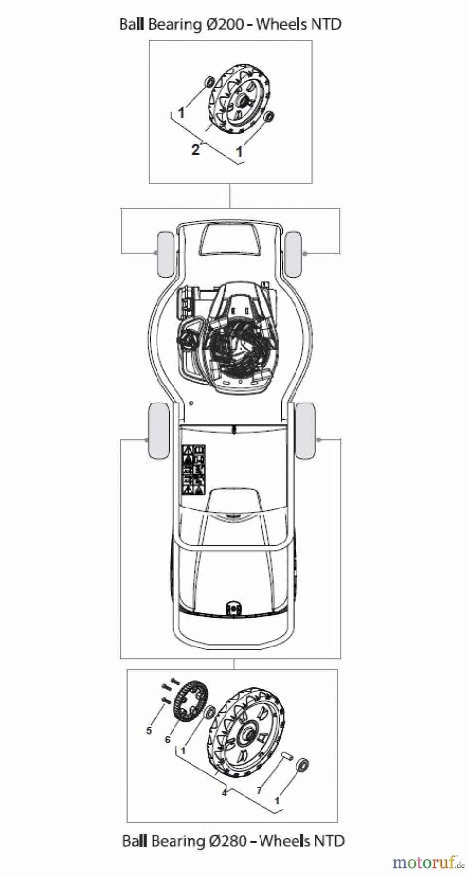 Global Garden Products GGP Rasenmäher Baujahr 2017 Benzin Mit Antrieb 2017 MP1 554 WS Wheels and Hub Caps