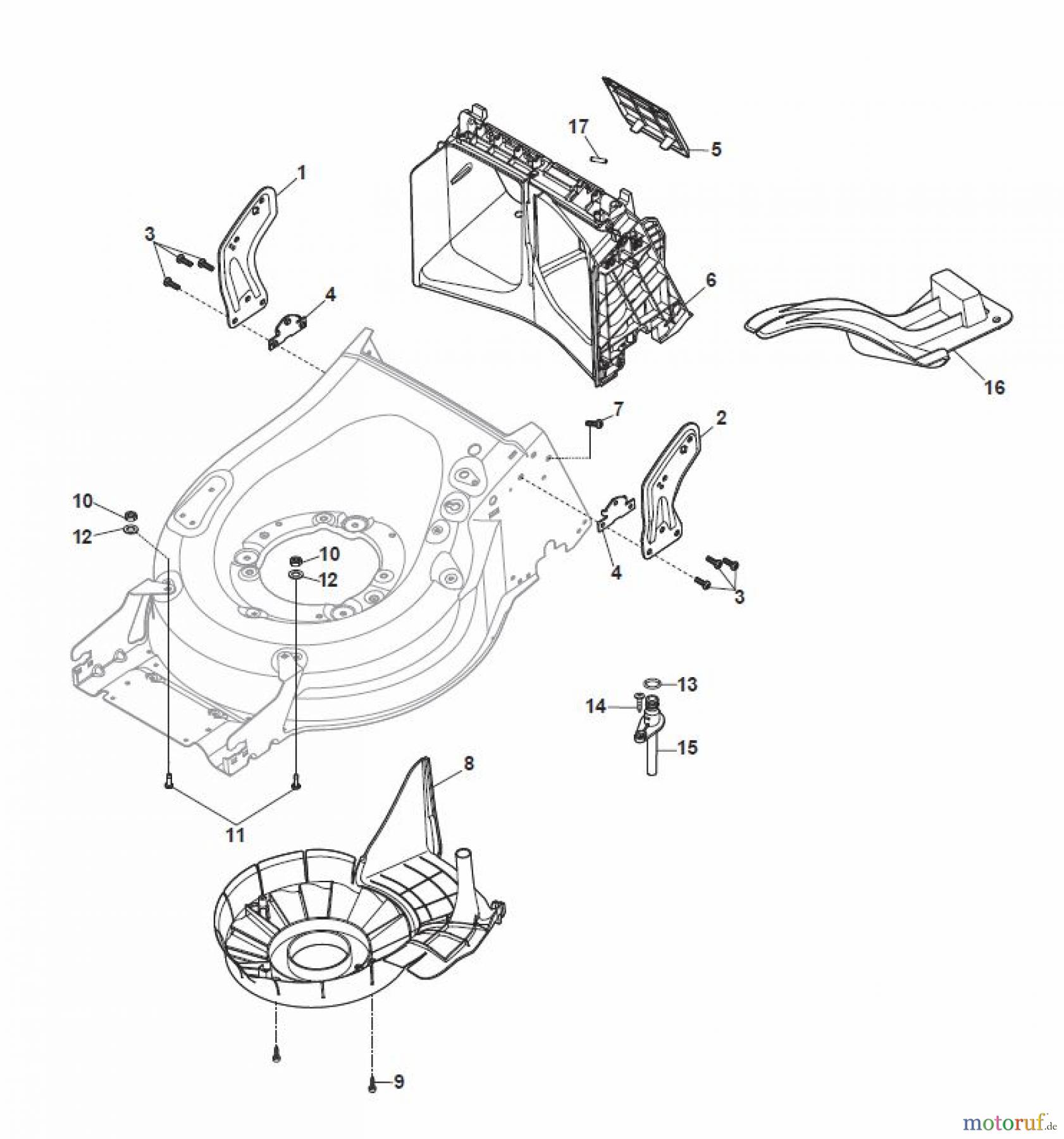  Global Garden Products GGP Rasenmäher Baujahr 2017 Benzin Mit Antrieb 2017 MP1 554 WS Protection, Belt