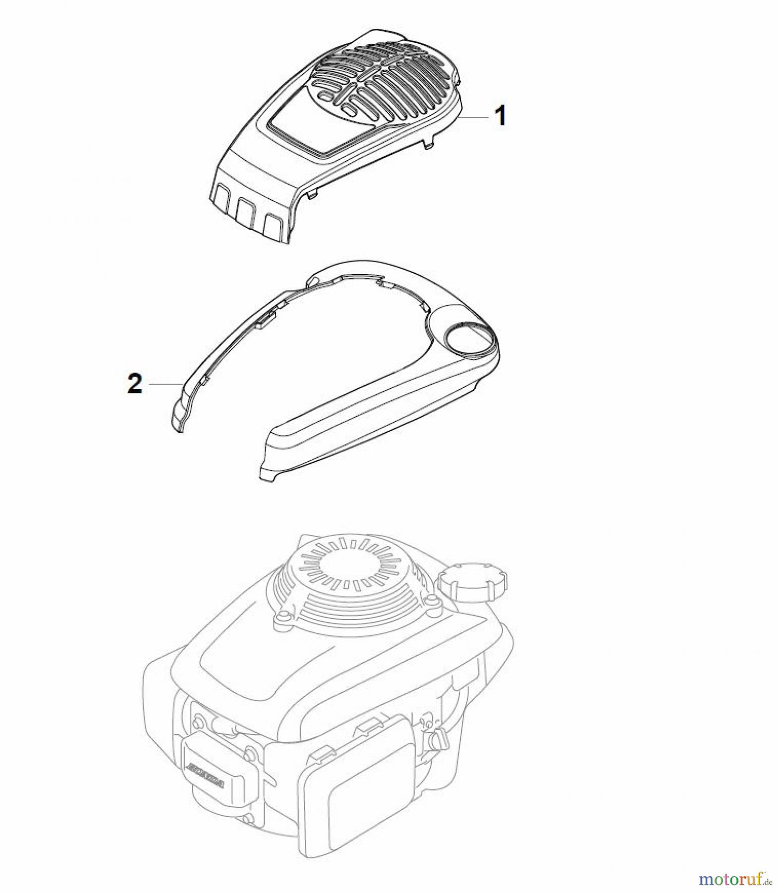 Global Garden Products GGP Rasenmäher Baujahr 2017 Benzin Mit Antrieb 2017 MP1 554 WS Honda Engine Cover
